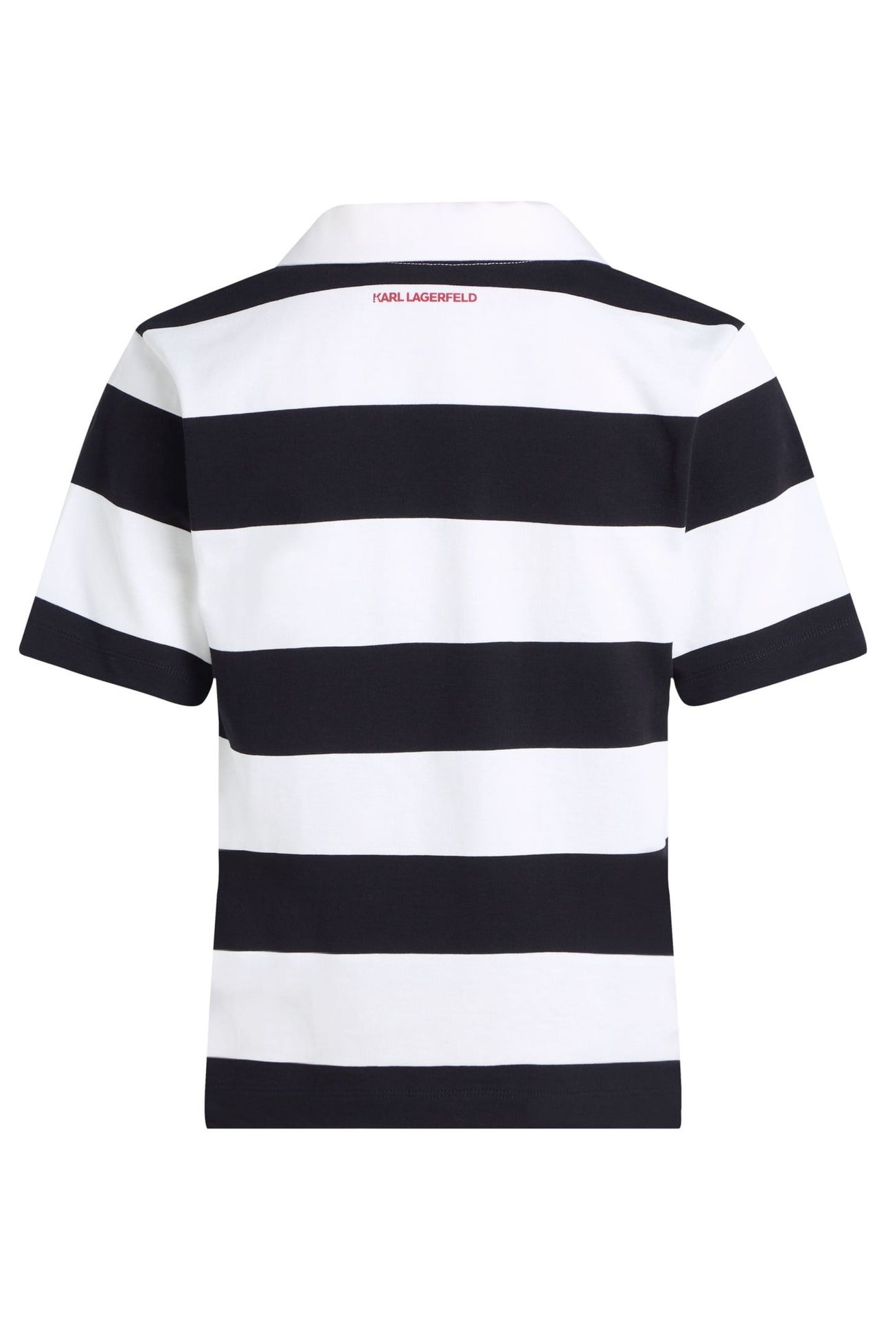 IKON PATCH STRIPE SSLV POLO BLACK-CANNOLI CREAM 6