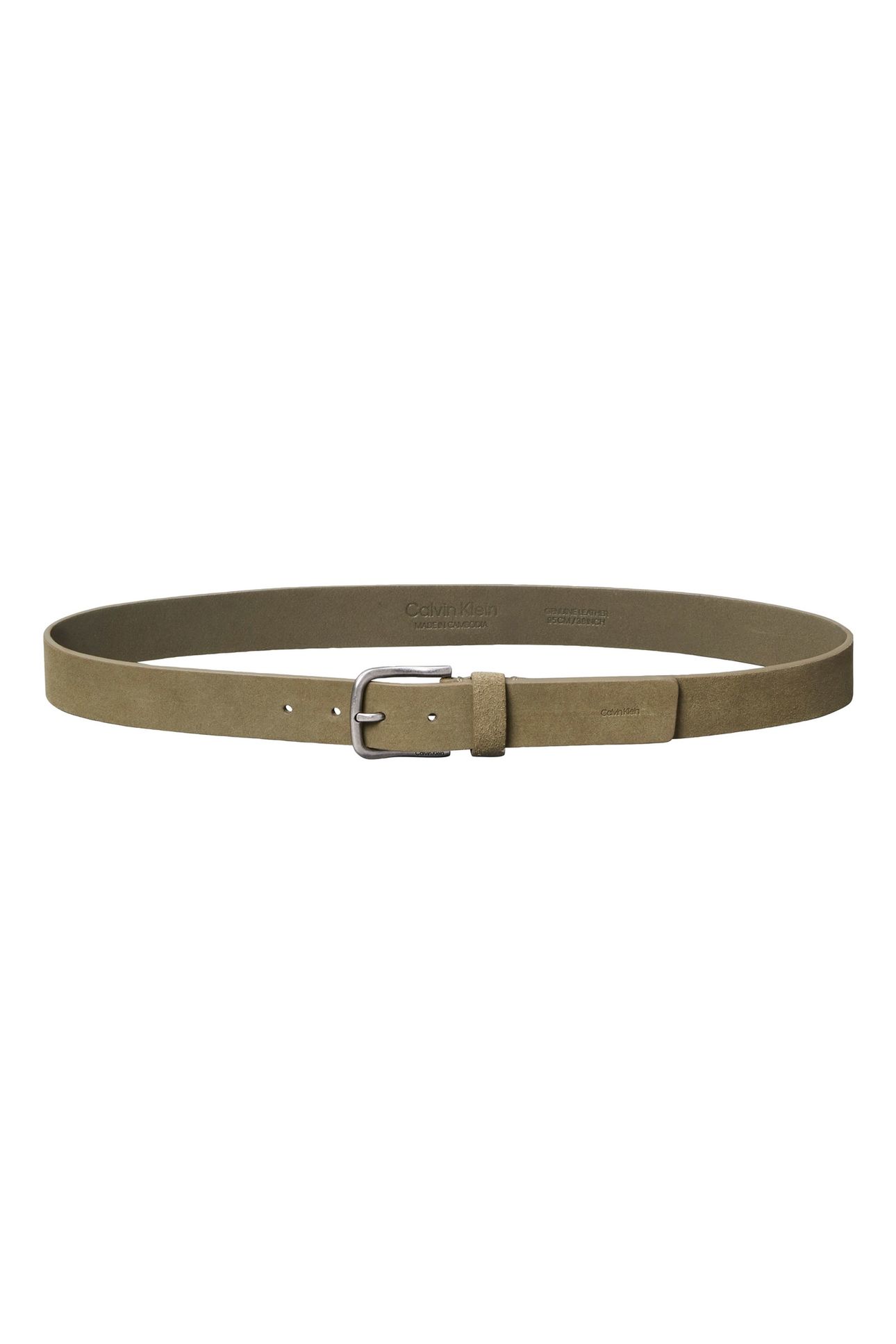 ROUND BUCKLE SUEDE BELT BROWN/ANTIQUE BRASS 2