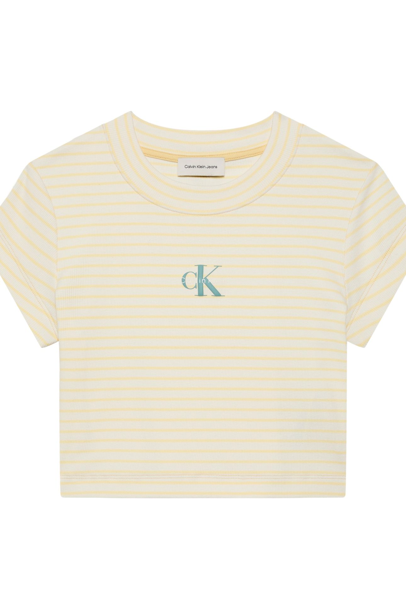 STRIPED MONOLOGO TEE FRENCH VANILLA STRIPE 4