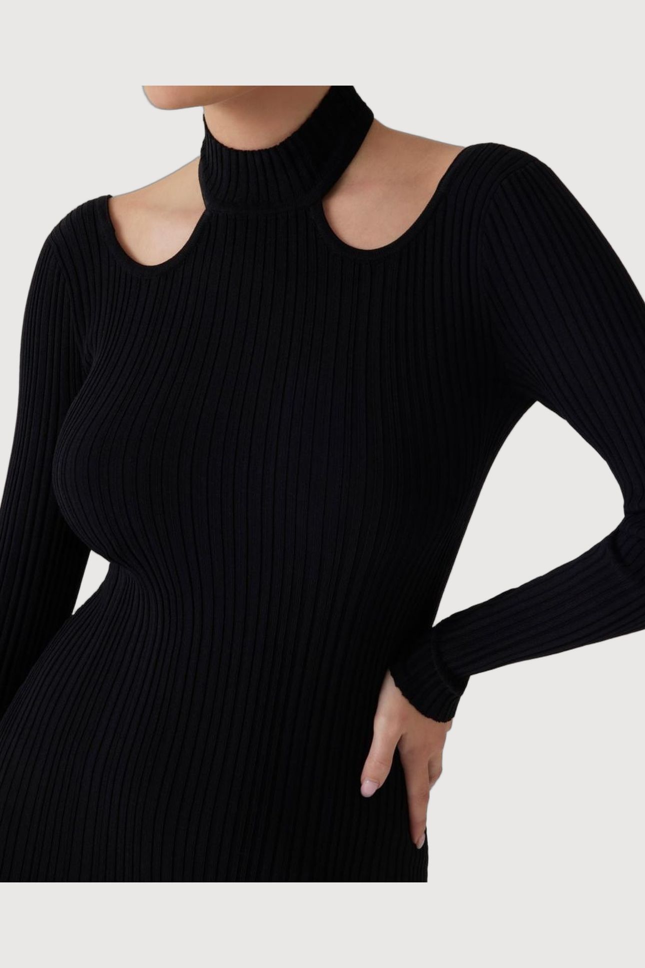 NARA SWEATER DRESS JET BLACK A996 10