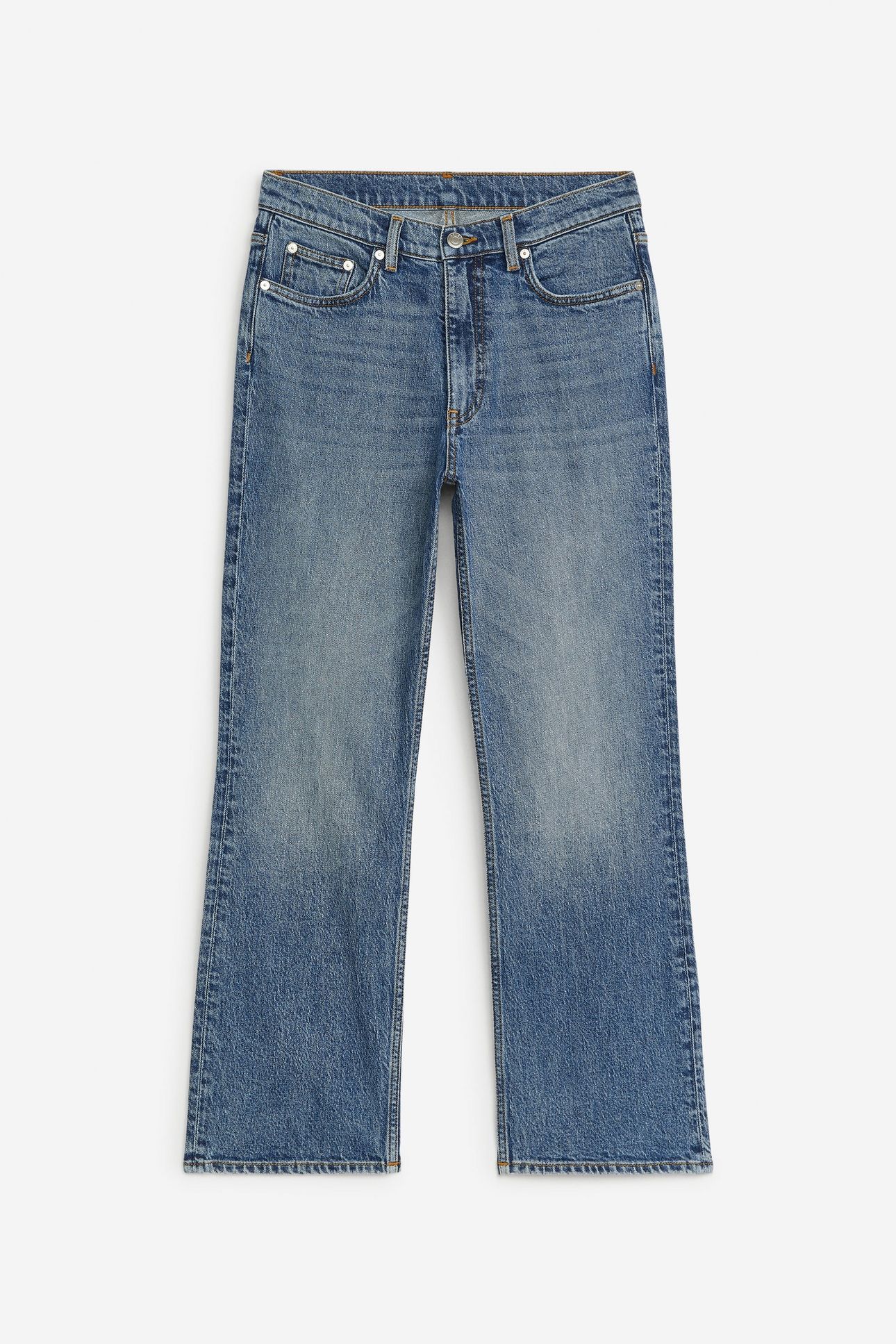 FERN CROPPED FLARED STRETCH BLUE 3