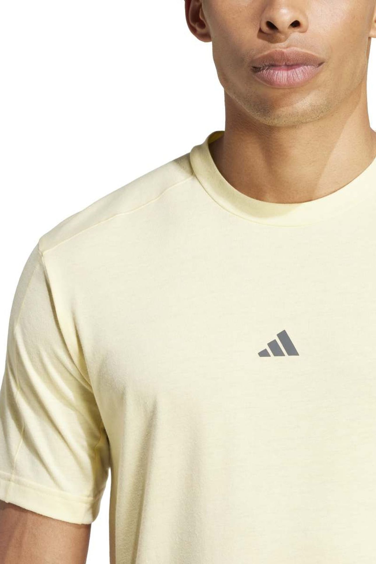 UNISEX PERFORMANCE ADIDAS YOGA TEE ALMOST YELLOW 8