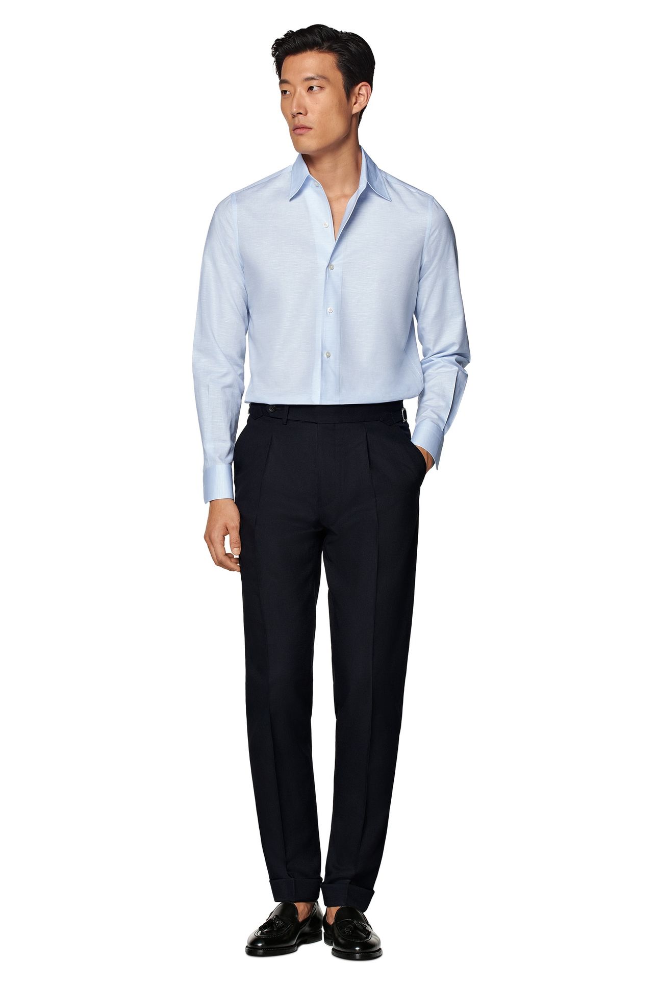ONE-PIECE CO/LI FORMAL SHIRTS LIGHT BLUE 1