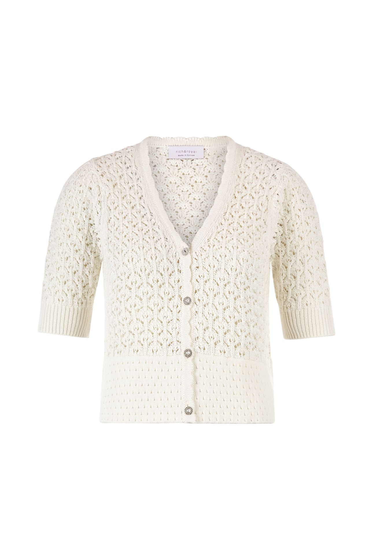 AJOUR CARDIGAN PEARL WHITE 4