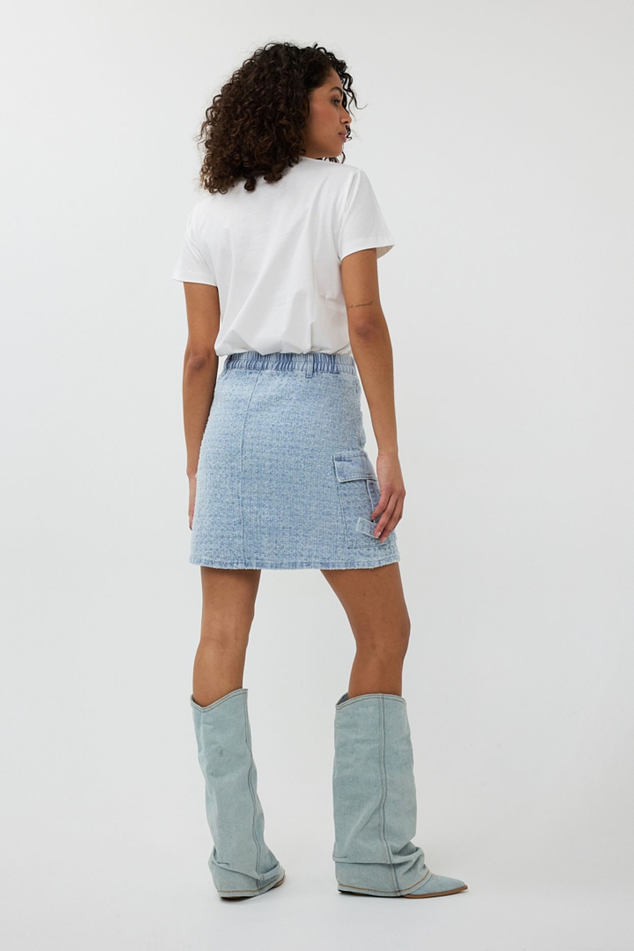 SKIRT JEANS DAMAGED LIGHT BLUE 3