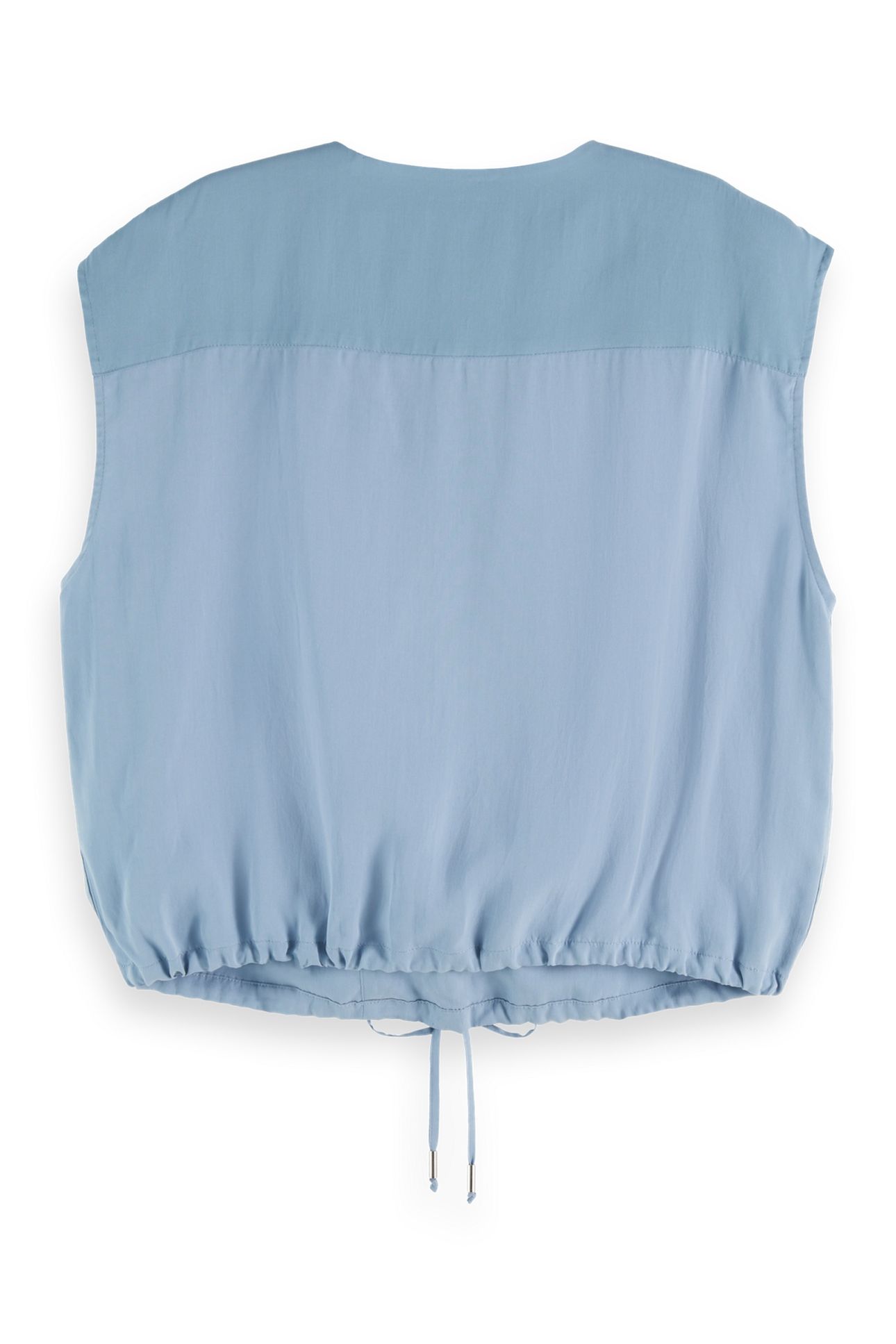 DRAWSTRING WAISTED TANK FADED DENIM 5