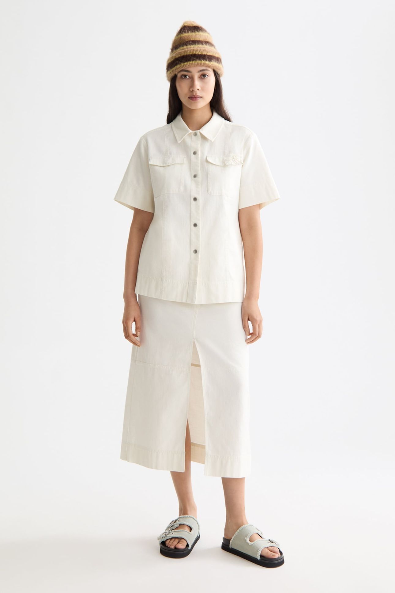 PATCH POCKET SHORT SLEEVE SHIRT EGGNOG 1