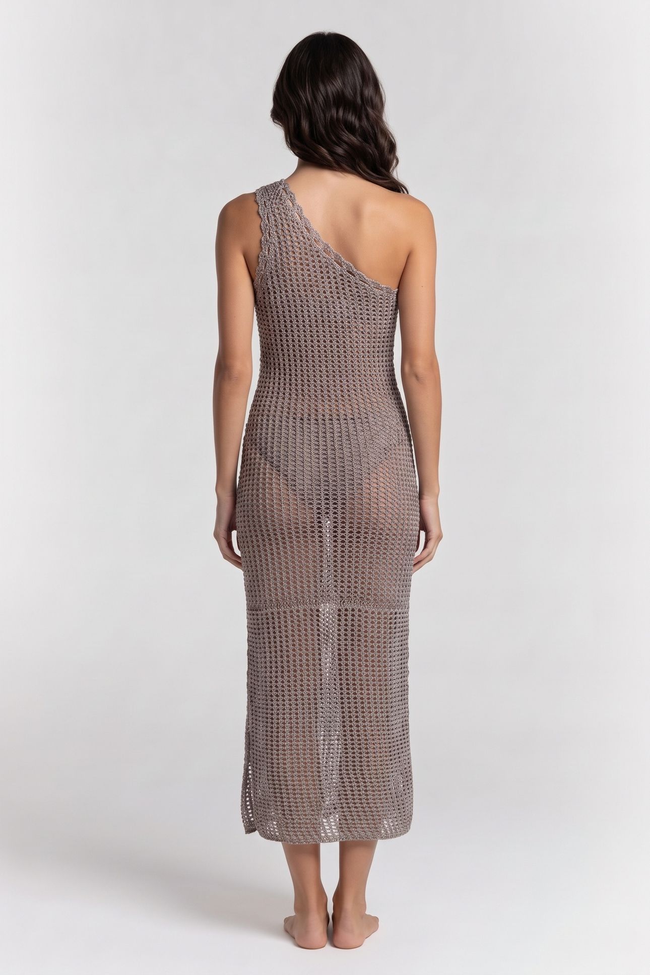 WIDDY DRESS METALLIC GREY 2