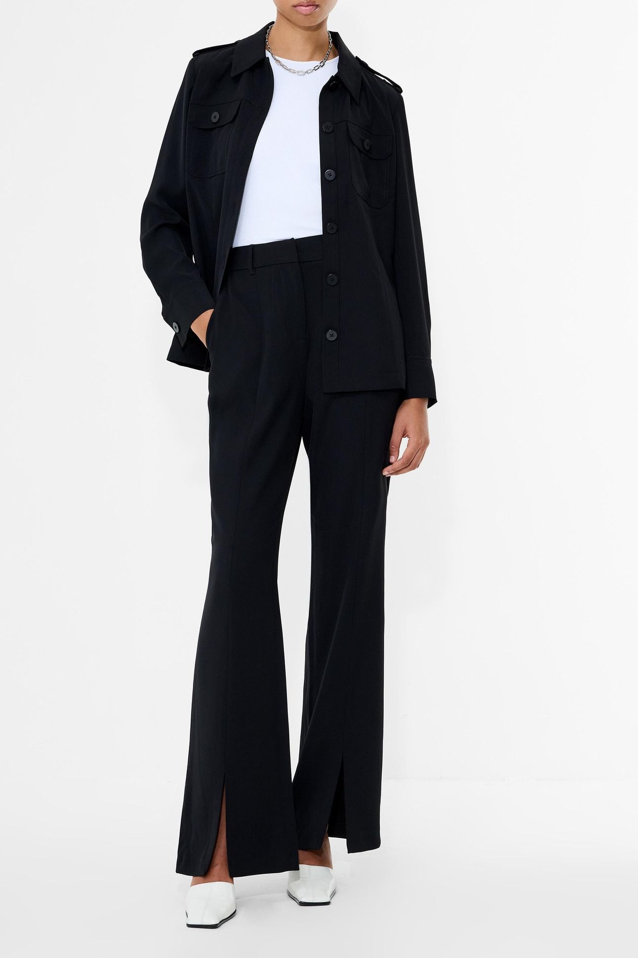 VINNIE TAILORED SLIT TROUSER BLACK 1