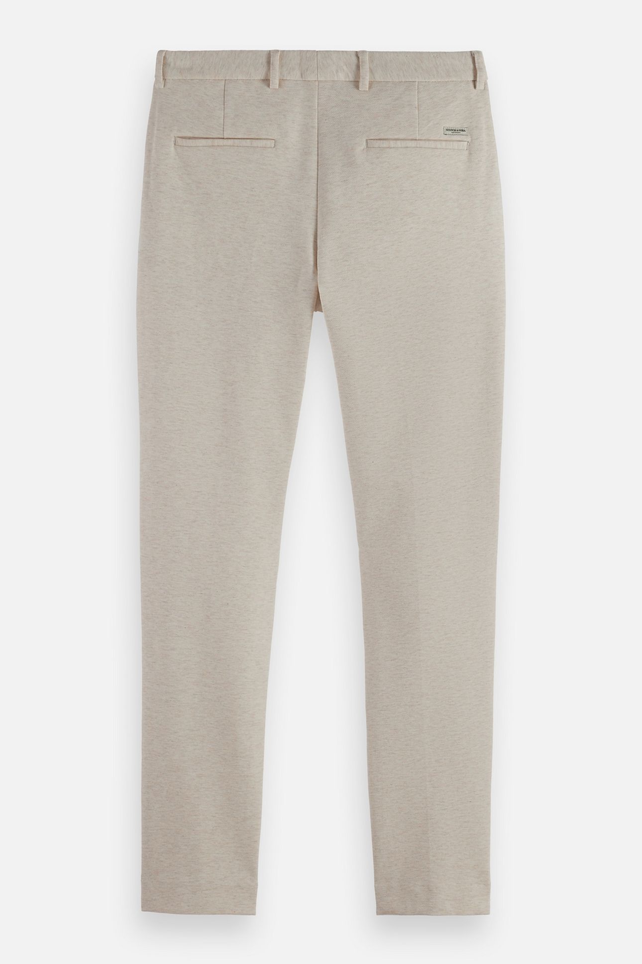 MOTT - TAILORED KNITTED YARN DYED CHINO OFF WHITE MELANGE 5