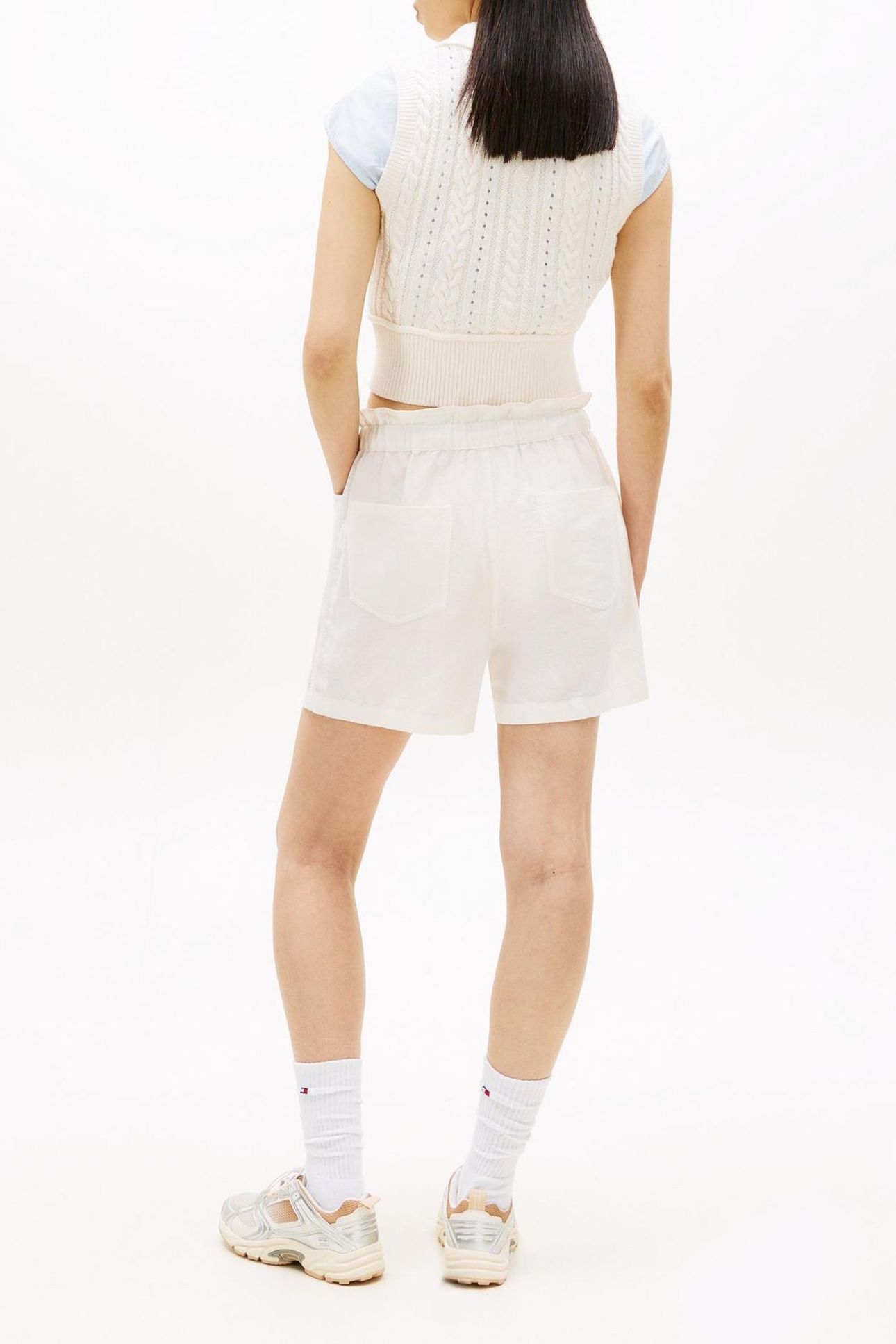 TJW ESSENTIAL LINEN SHORTS ECRU 3