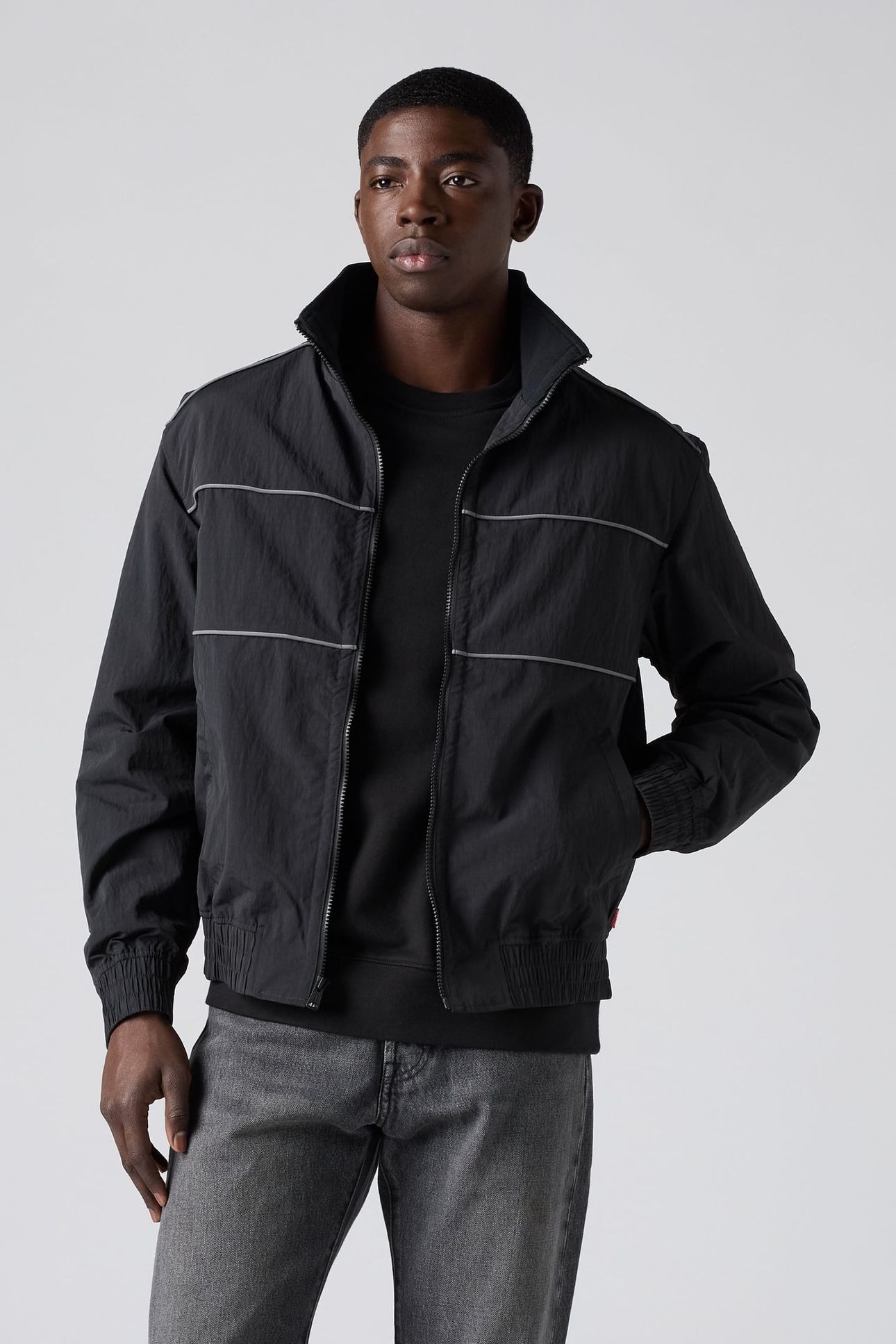 HEIGHTS PIPPING JACKET JET BLACK 1