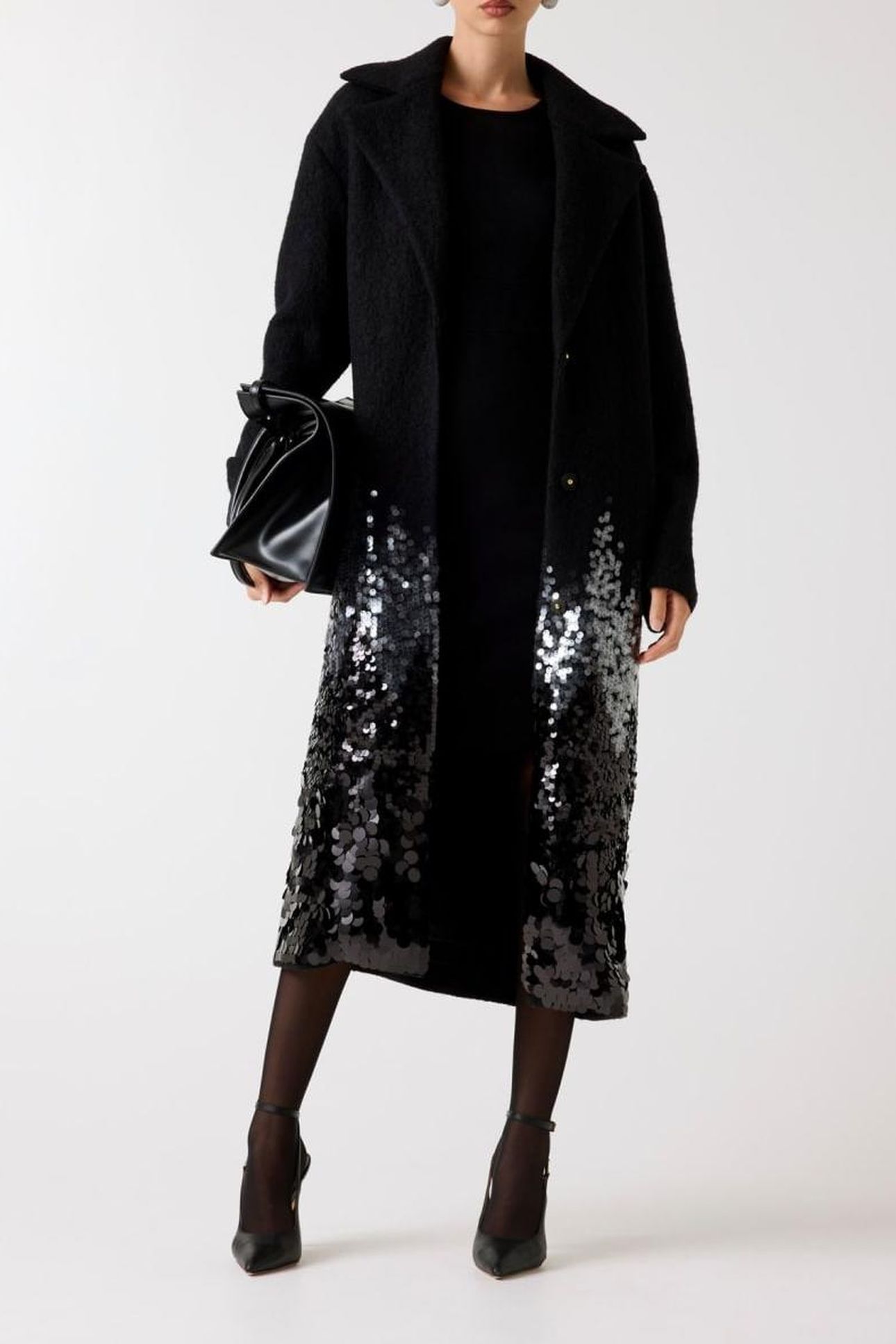 VICKY SINGLE BREAST SEQUINS JET BLACK 2