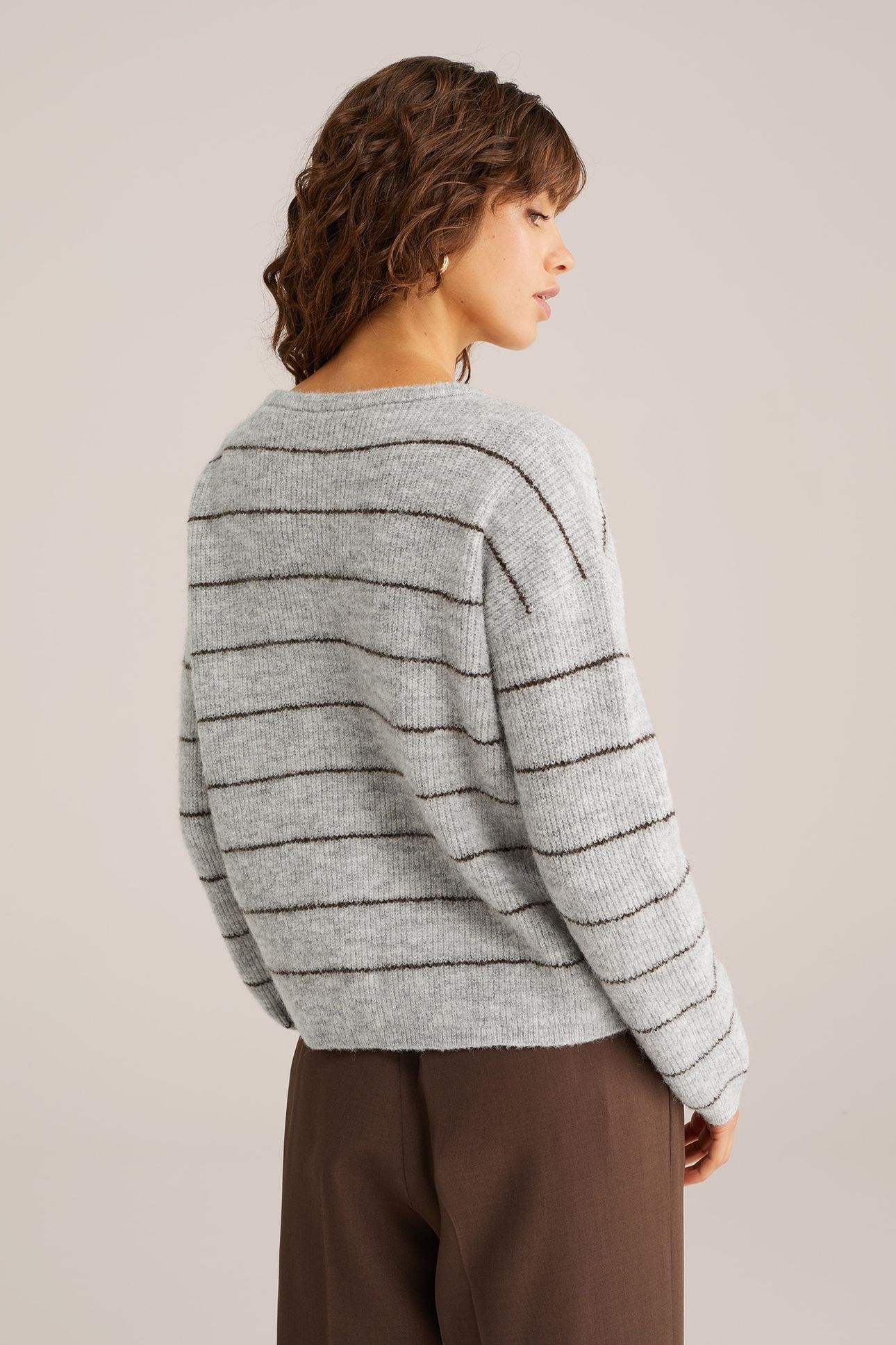 KNITTED CARDIGAN BLENDED LIGHT GREY 4