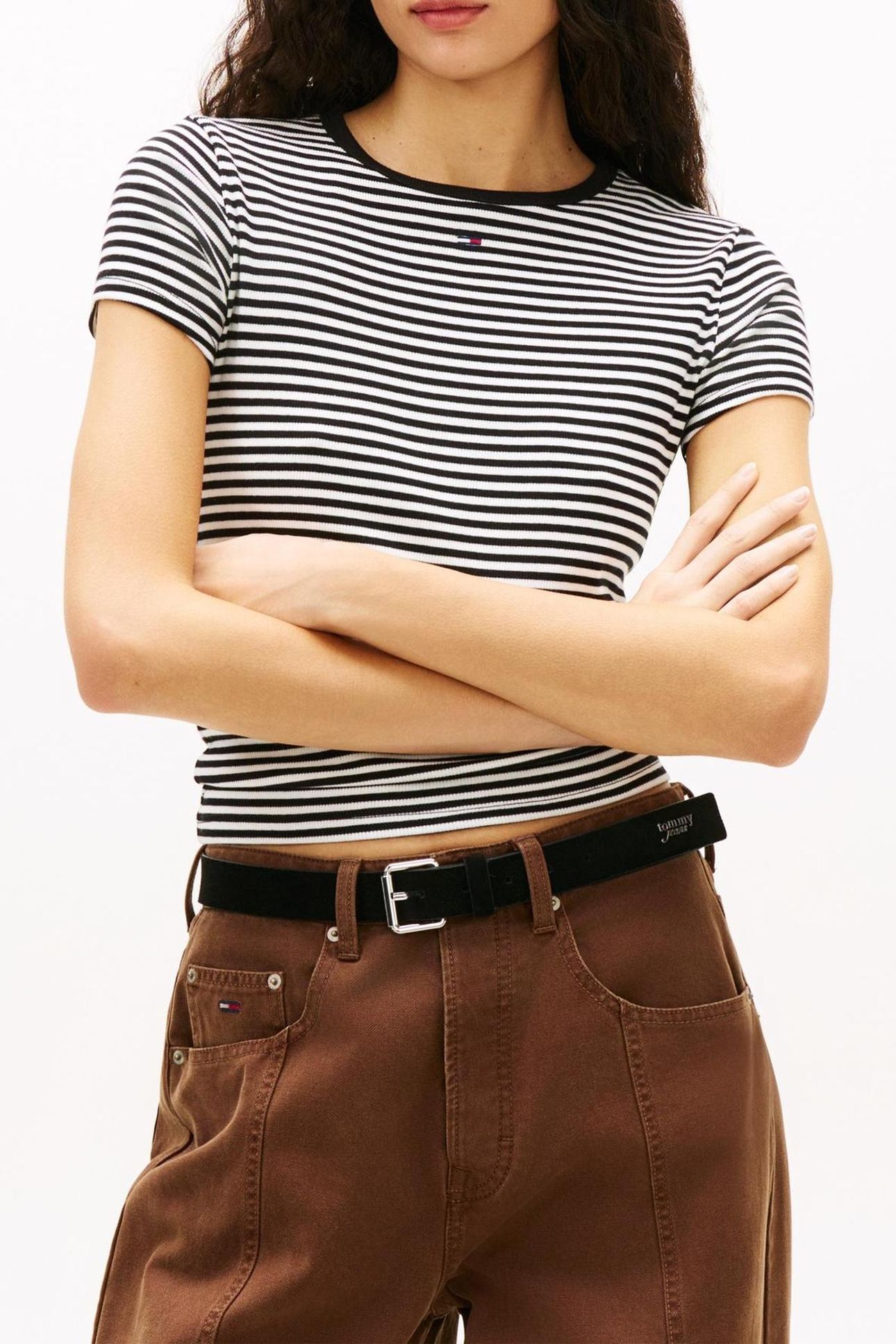 TJW 2-PACK SLIM ESSENTIAL T-SHIRT ECRU/ BLACK WHITE STRIPE 3