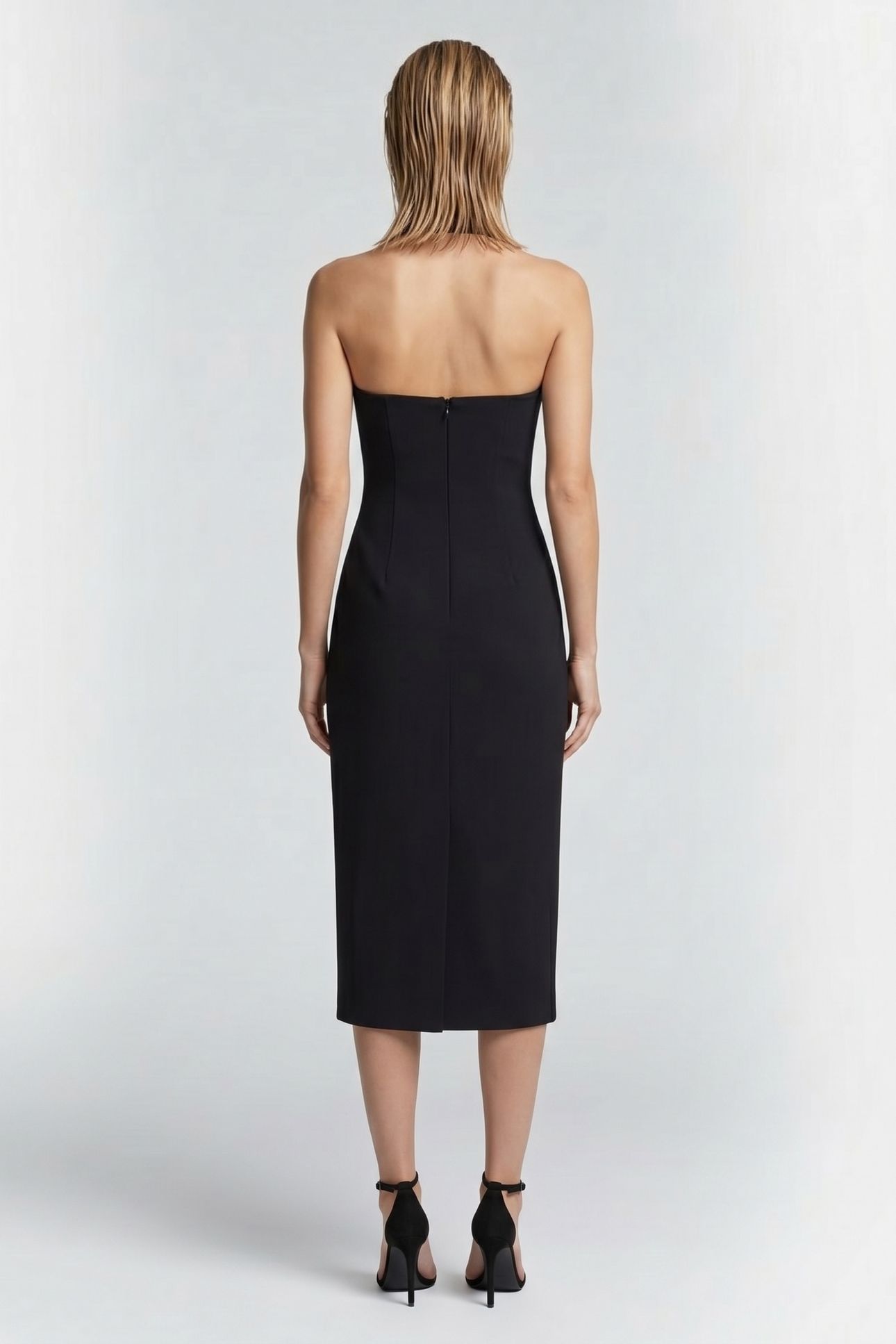 HALTER MIDI DRESS NAVY 2