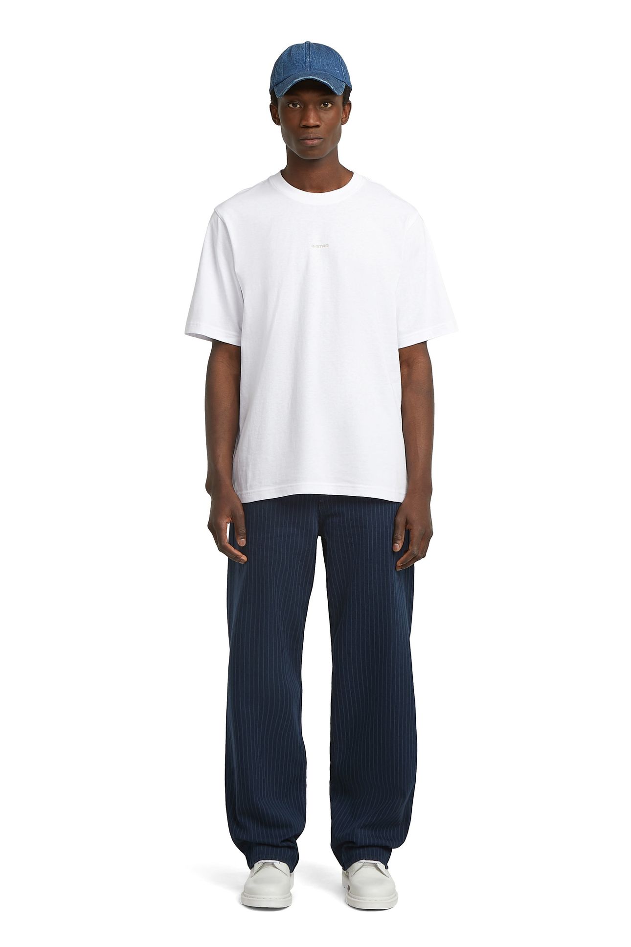 MODSON STRAIGHT CHINO INK BLUE LASERED PINSTRIPE 1