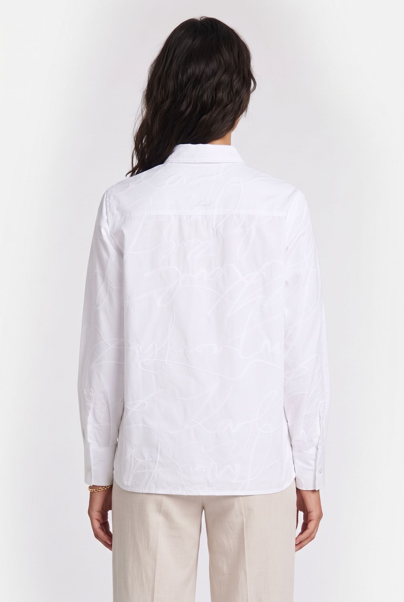 EMBROIDERY POPLIN SHIRT WHITE SCRIBBLE 2