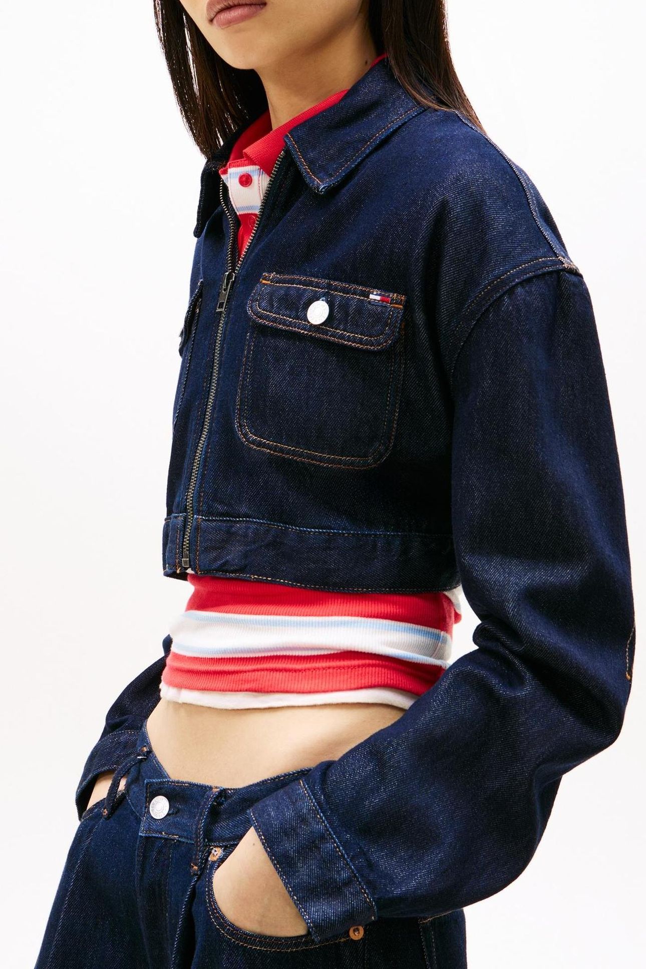 DENIM ZIP JACKET DENIM DARK 2