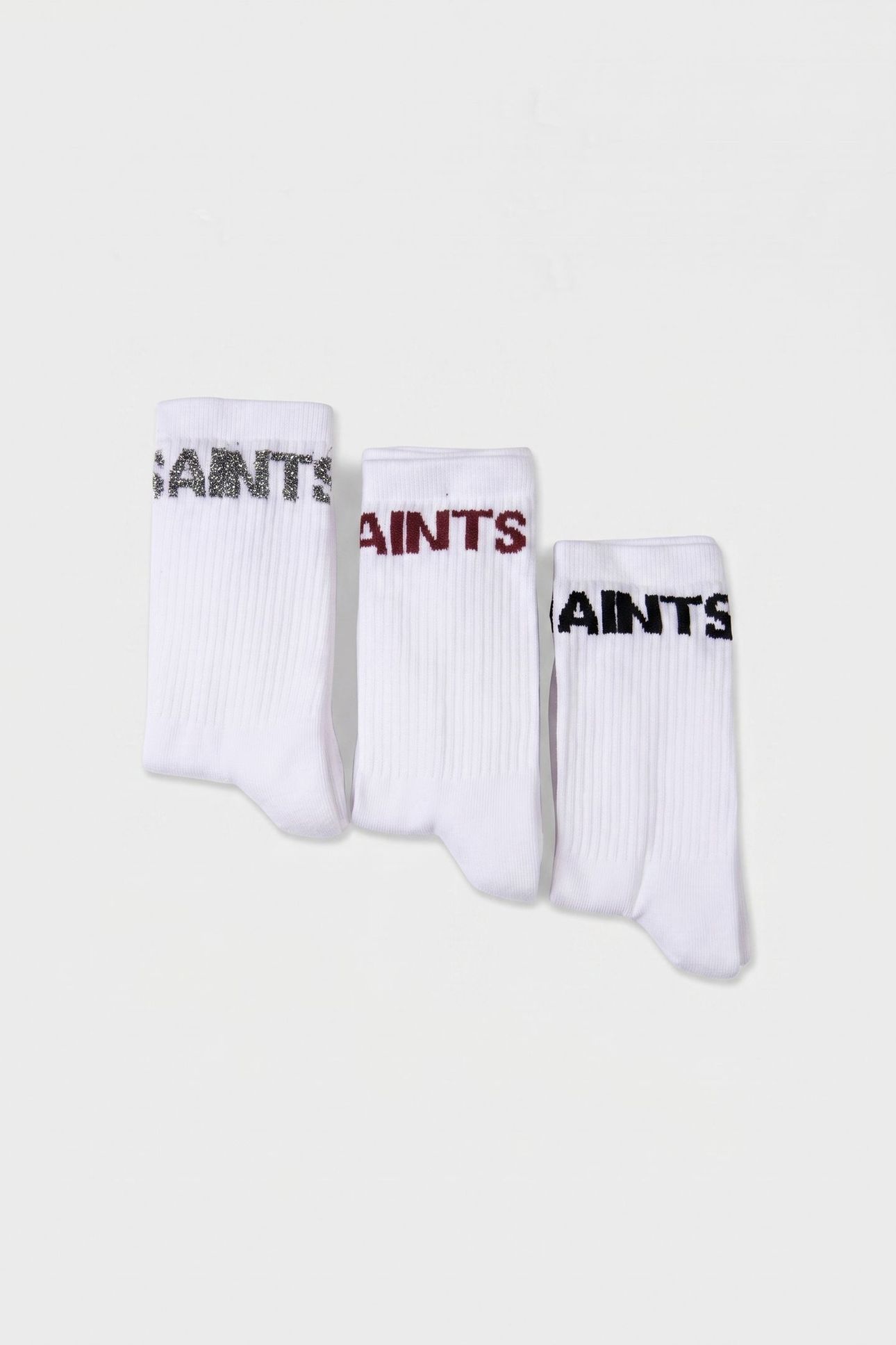 JAE LOGO SOCKS 3PK BLACK/WHITE 2
