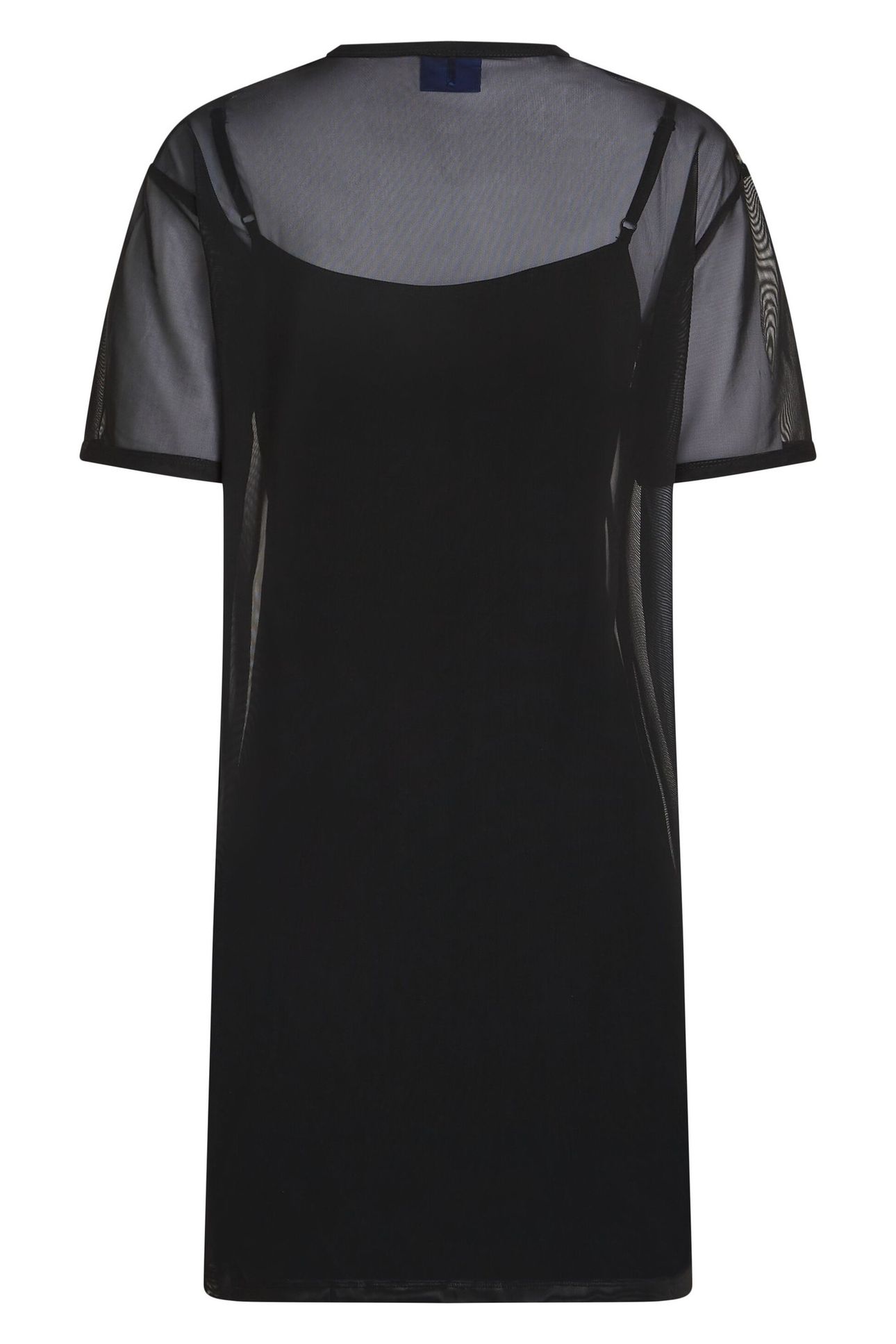 JERSEY X MESH DRESS BLACK 6