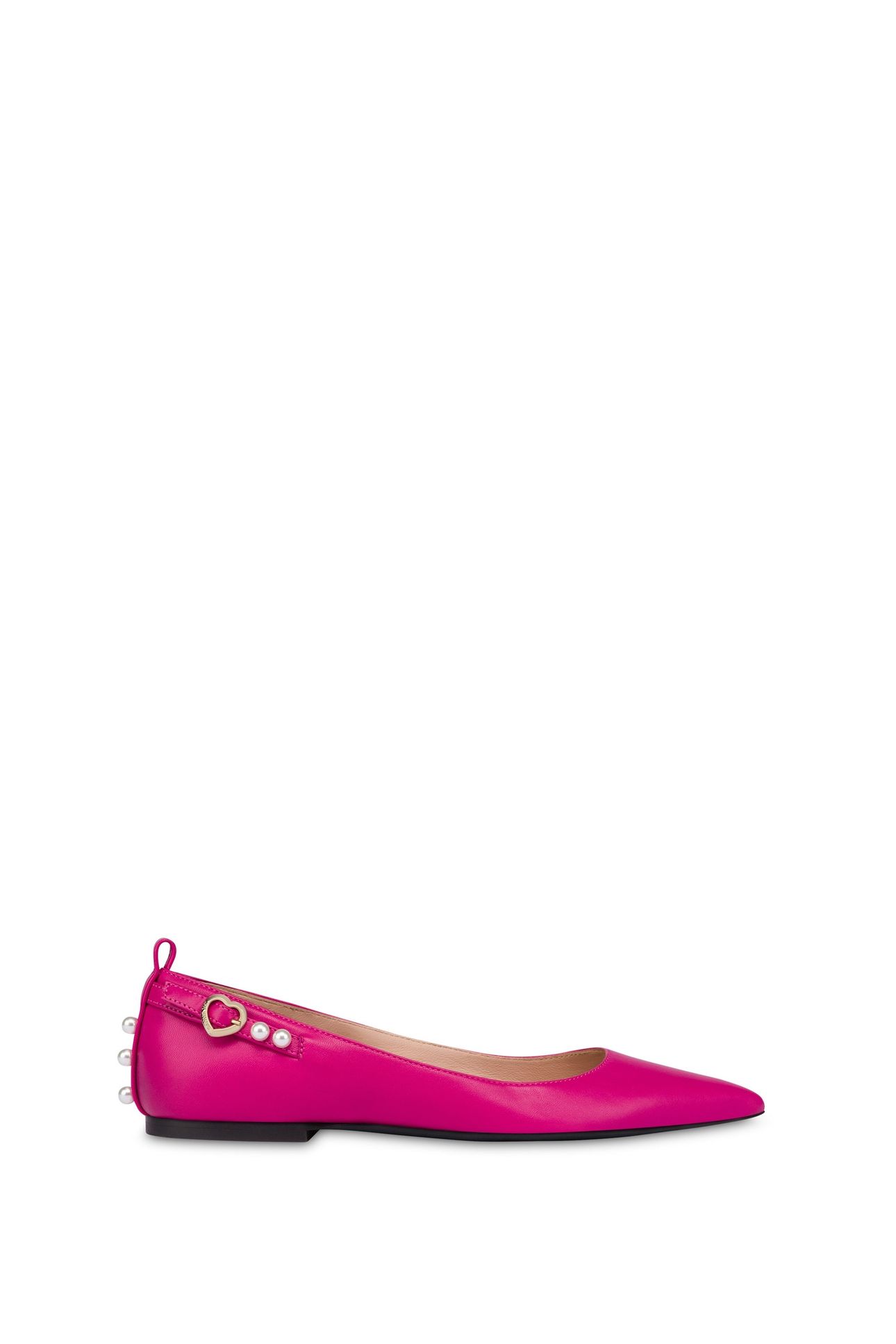PEARLS NAPPA LEATHER BALLET FLATS FUCHSIA 2