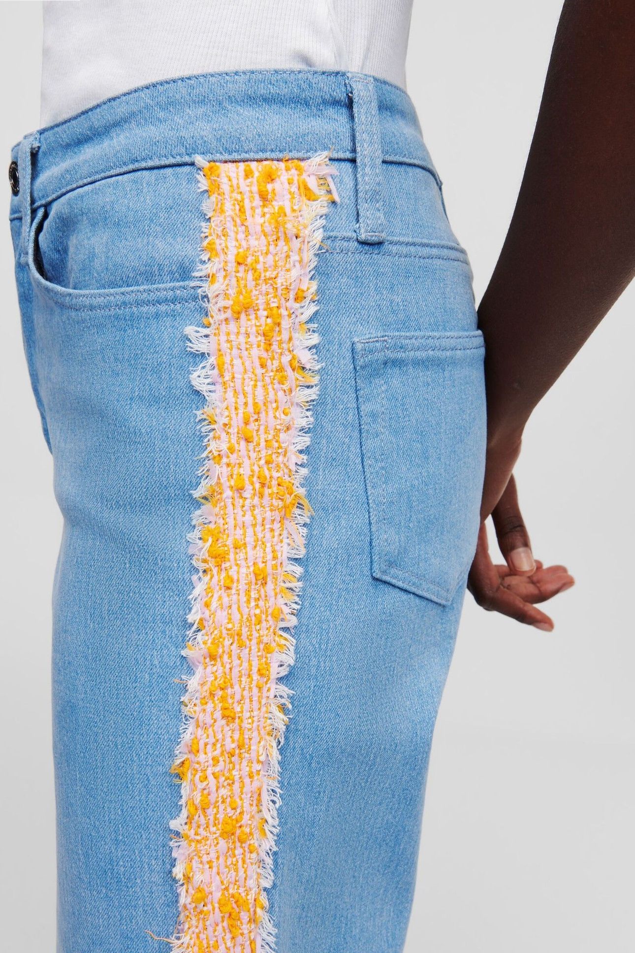 DENIM BOUCLE PANTS BLUE 6