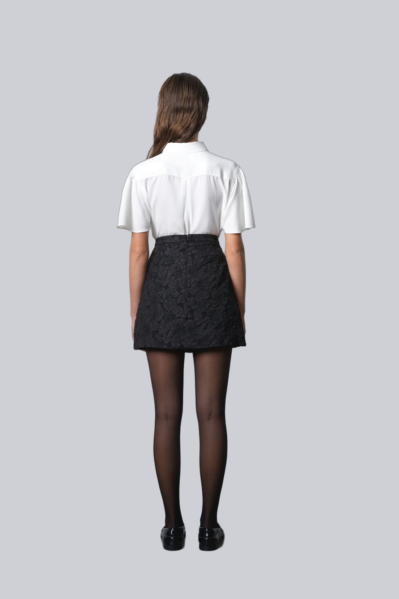 SHARON JACQUARD MINI SKIRT BLACKOUT 3