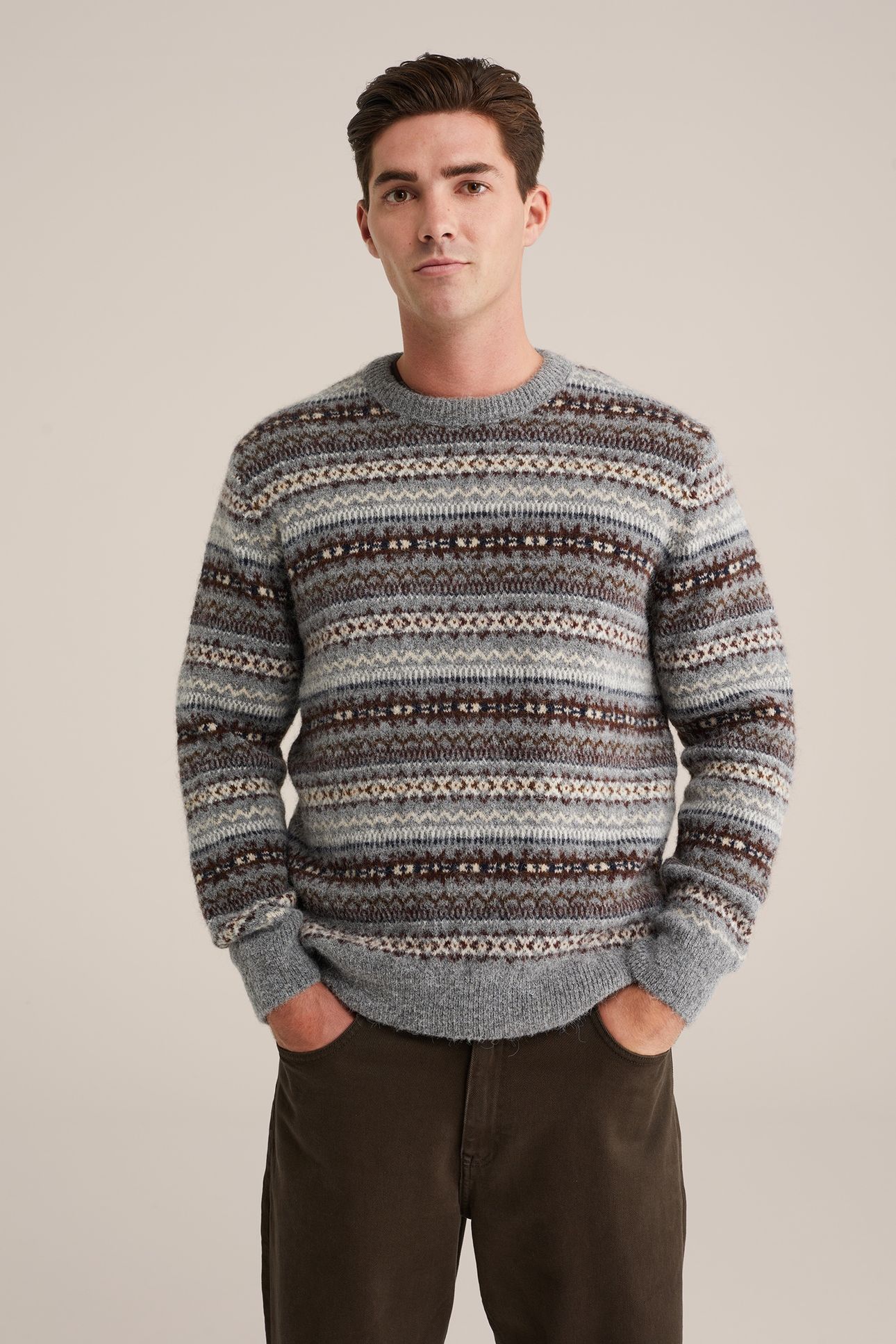 PULLOVER BLENDED LIGHT GREY 2