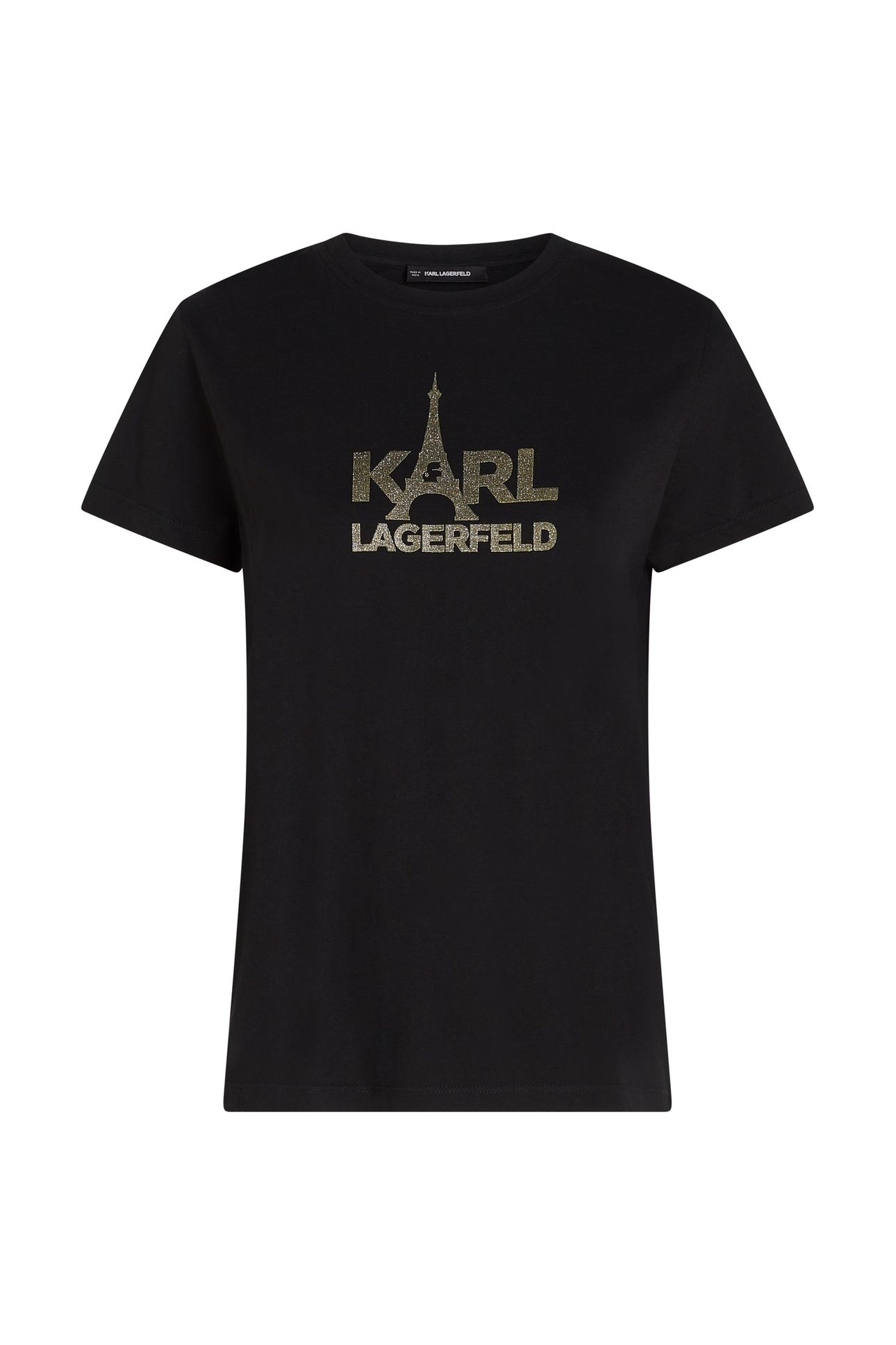 STACK PARIS FOIL PRINT T-SHIRT BLACK 1