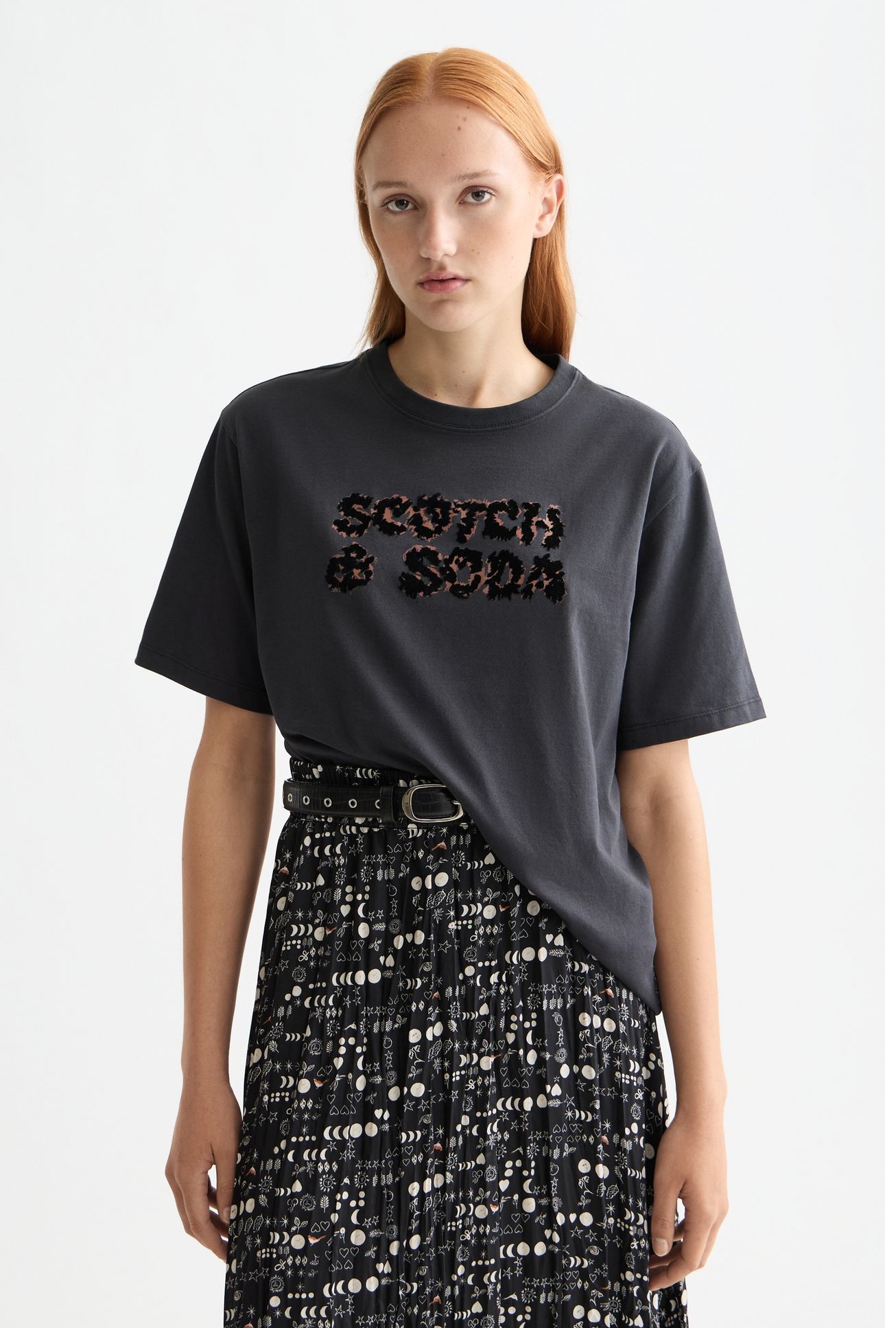 LOOSE FIT T-SHIRT WITH LEOPARD ARTWORK METEORITE 1
