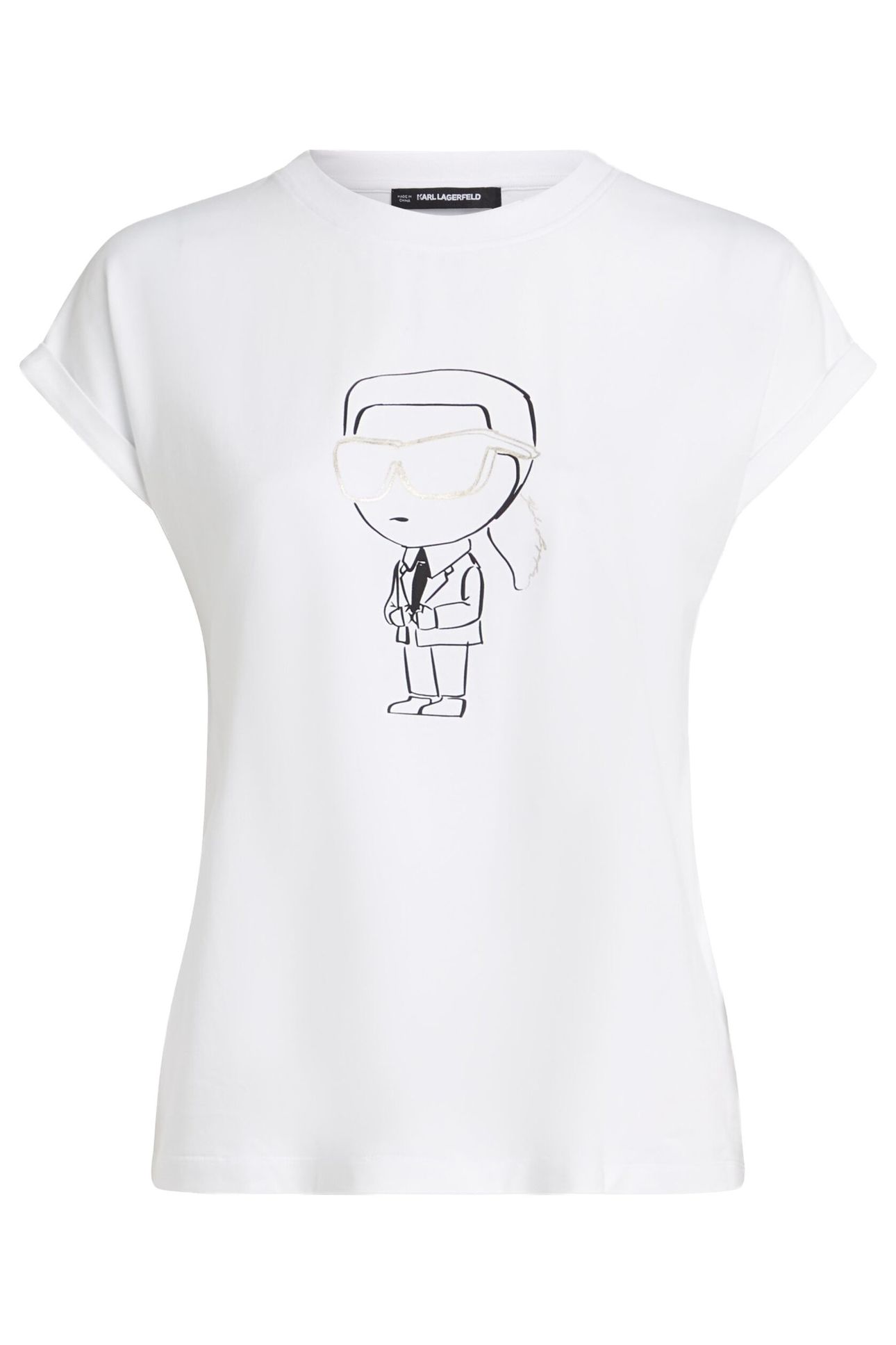 BIG IKON PRINT FLOWY T-SHIRT WHITE 1