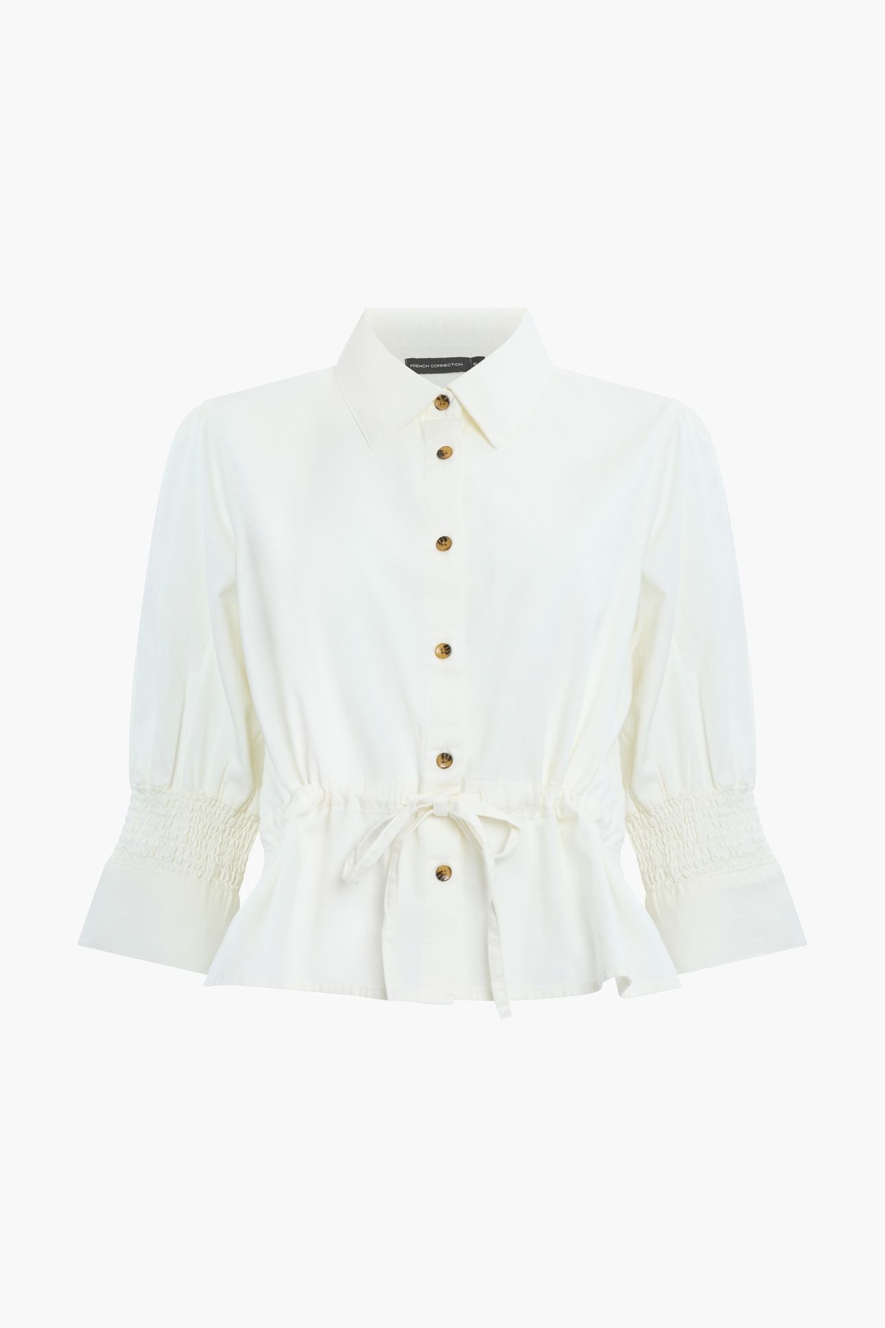 TIE WAIST TOP ECRU 3