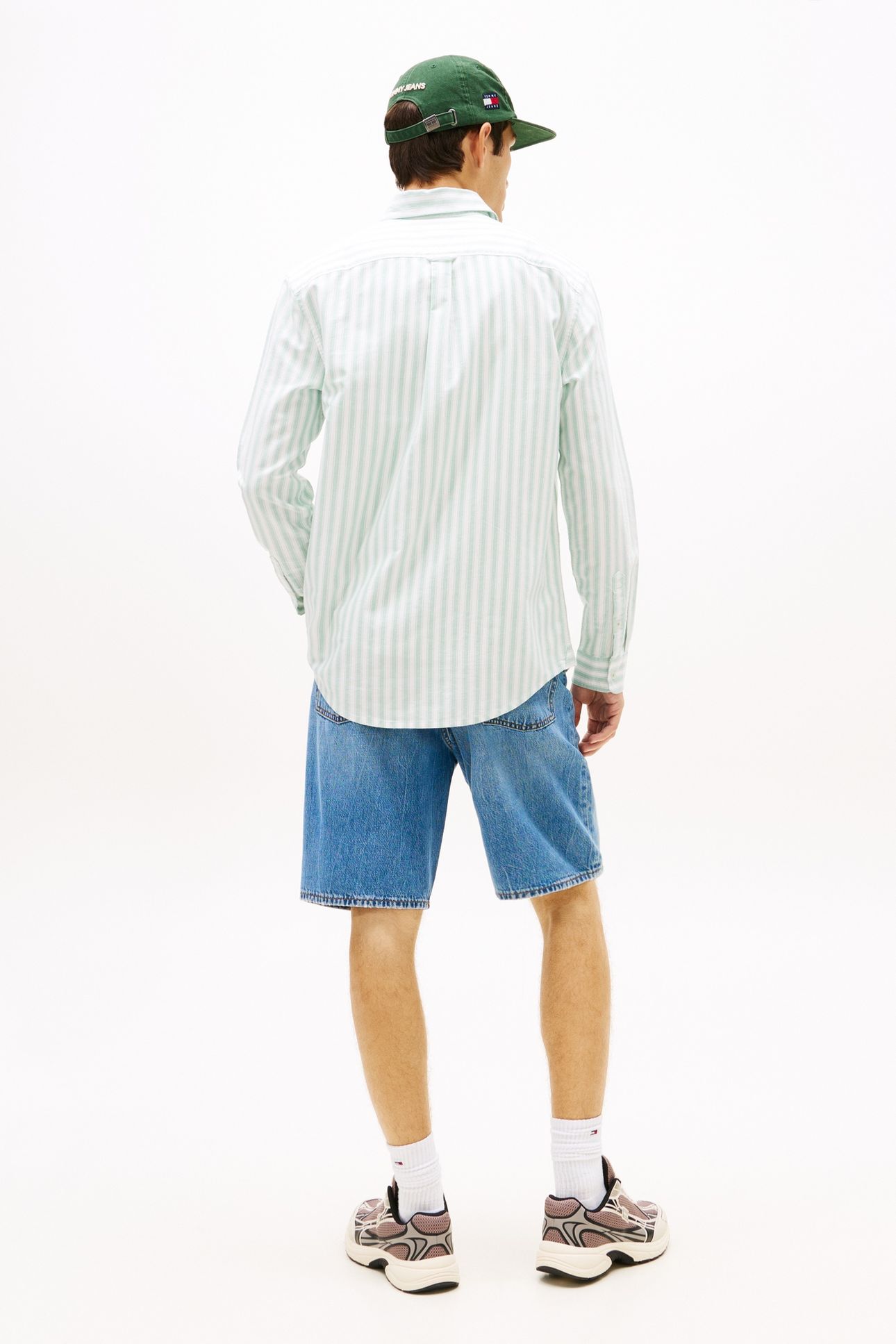 TJM REGULAR STRIPE OXFORD SHIRT BAHAMA GREEN STRIPE 3