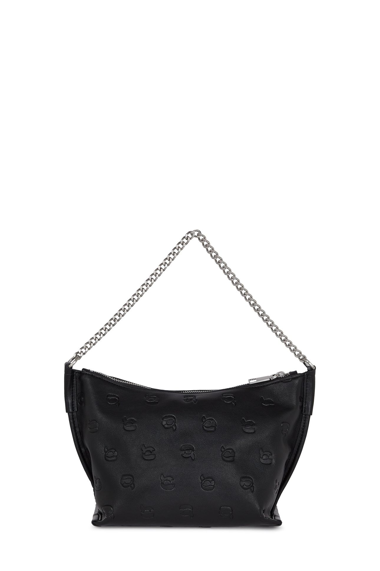 IKON MONOGRAM ZIP SHOULDER BAG AOP TONAL BLACK 2