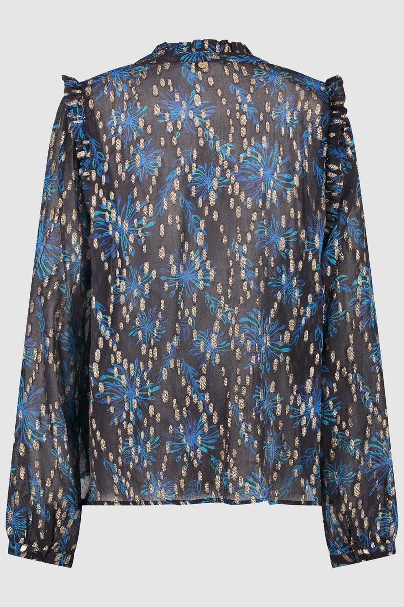 MALLORY BLOUSE BLUE FLOWERS 2