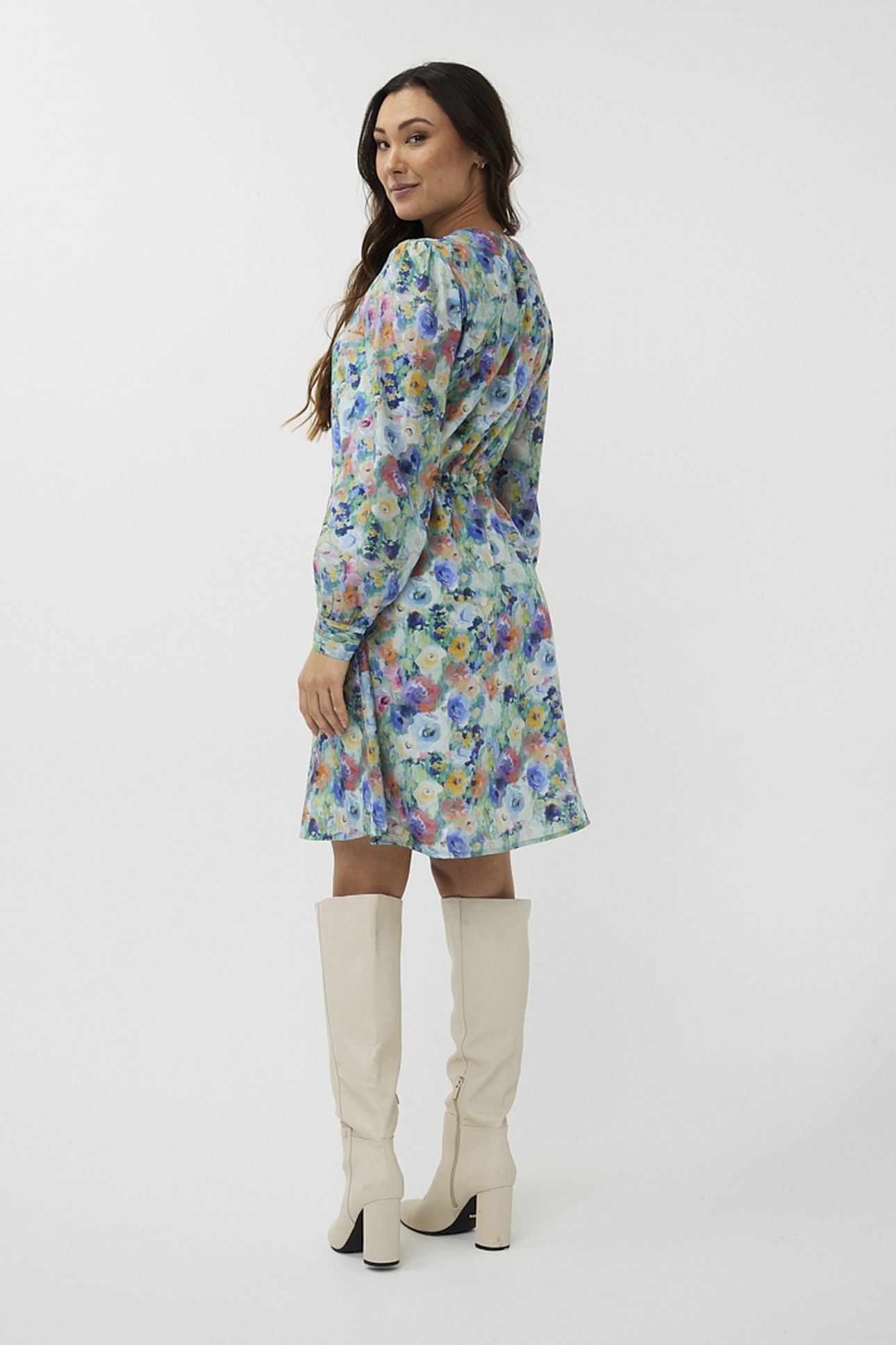 DRESS MIDI UTOPIA FLOWER PRINT 3