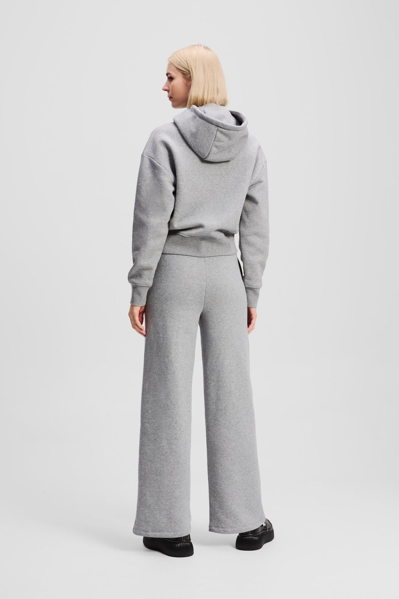 IKON WIDE LEG SWEATPANTS LIGHT GREY MELANGE 2