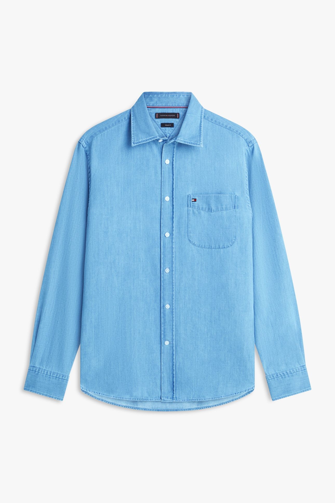 LIGHTWEIGHT DENIM SHIRT MID BLUE DENIM 4