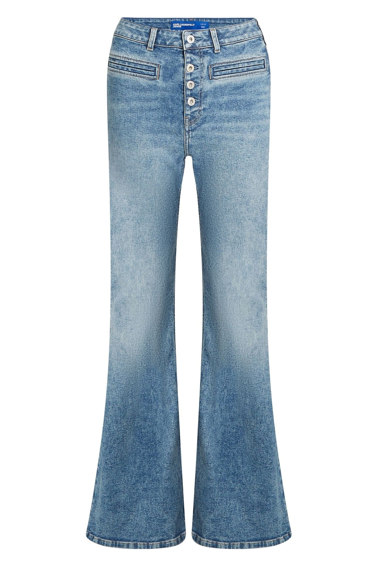 FLARED POCKET DENIM WASHED MID BLUE 4