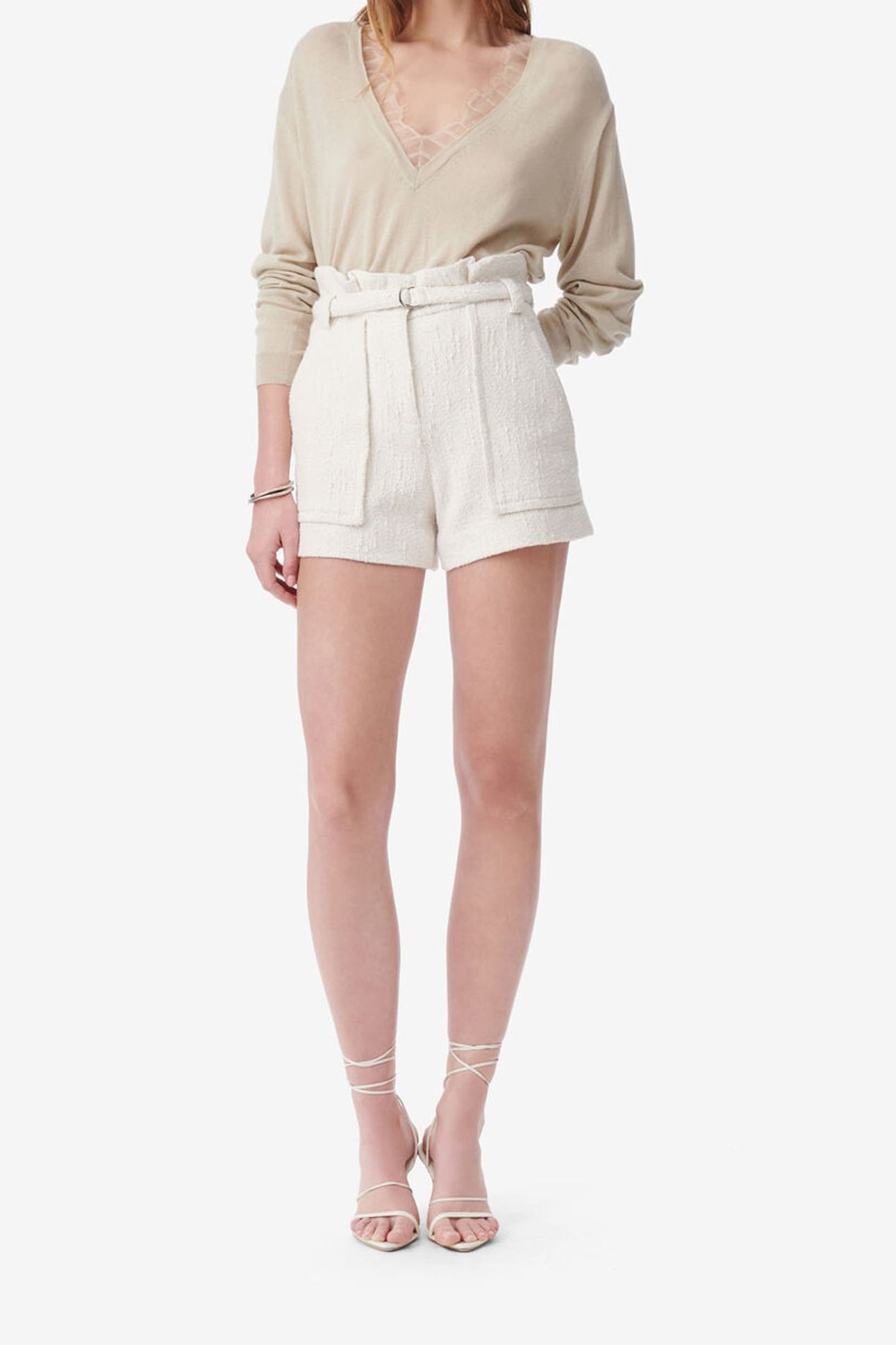 VANAY SHORT ECRU/WHITE 1