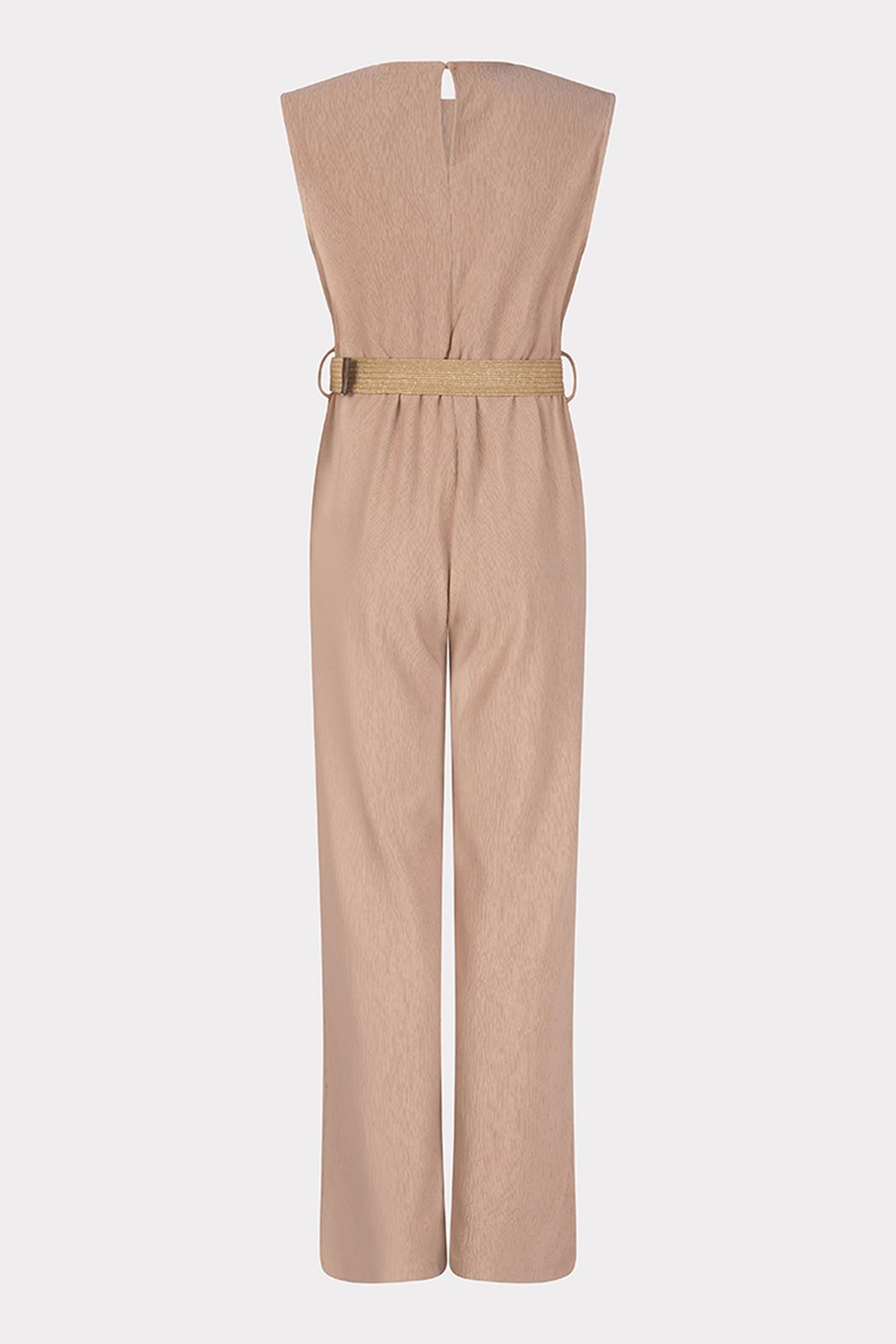 JUMPSUIT FANCY CRINKLE DARK SAND 5