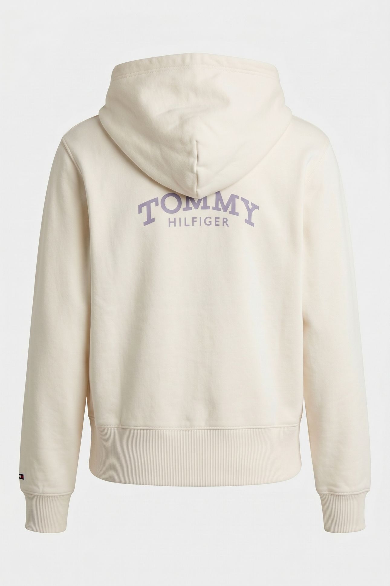 GIRLS HIGH RIB HEM ZIP THROUGH HOODIE ANCIENT WHITE 3