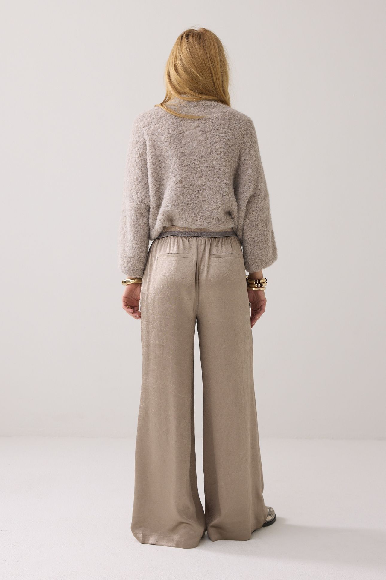 TROUSERS CRINKLE SATIN FUNGHI 2