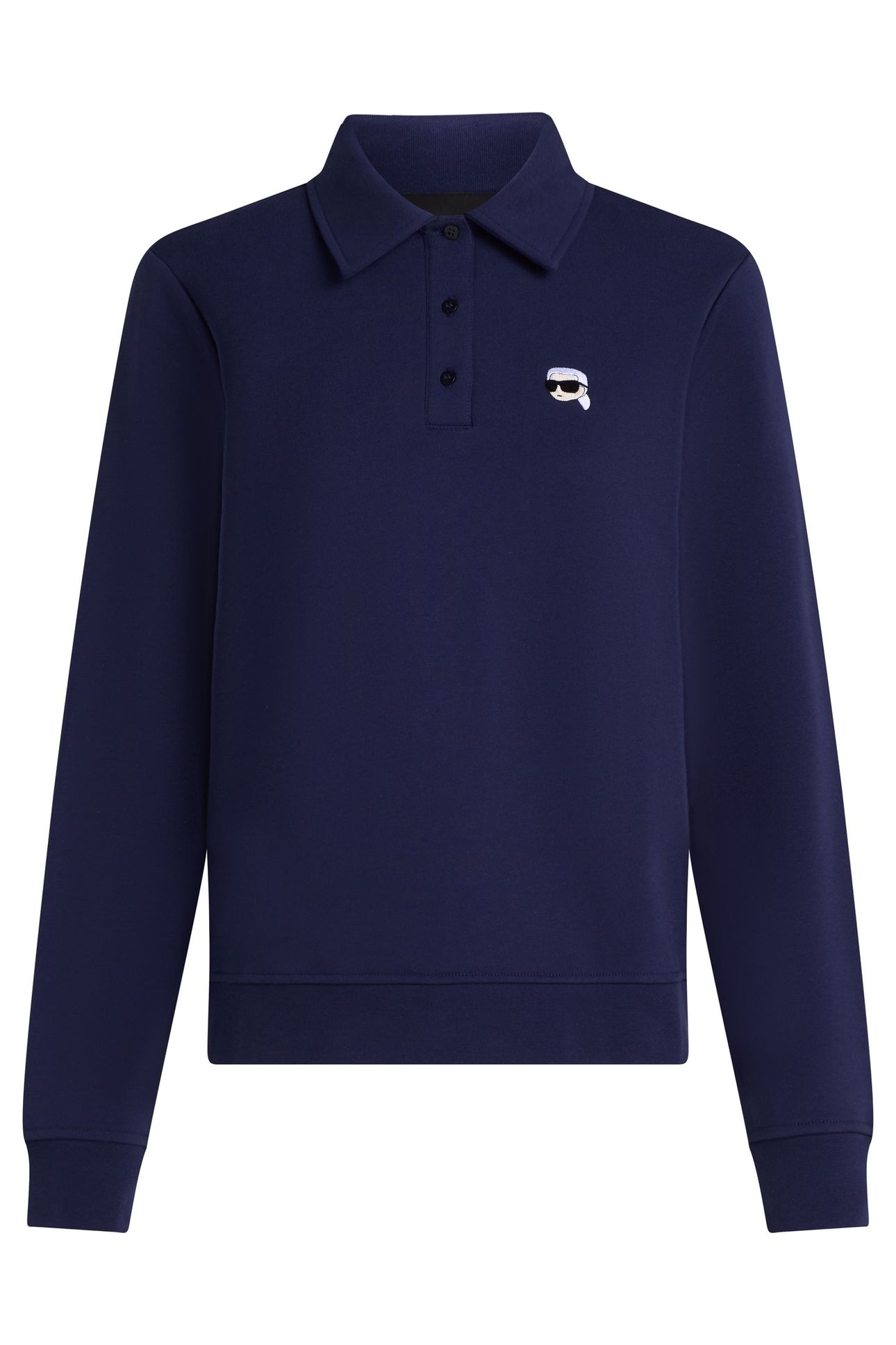 IKON PATCH POLO SWEATSHIRT EVENING BLUE 3