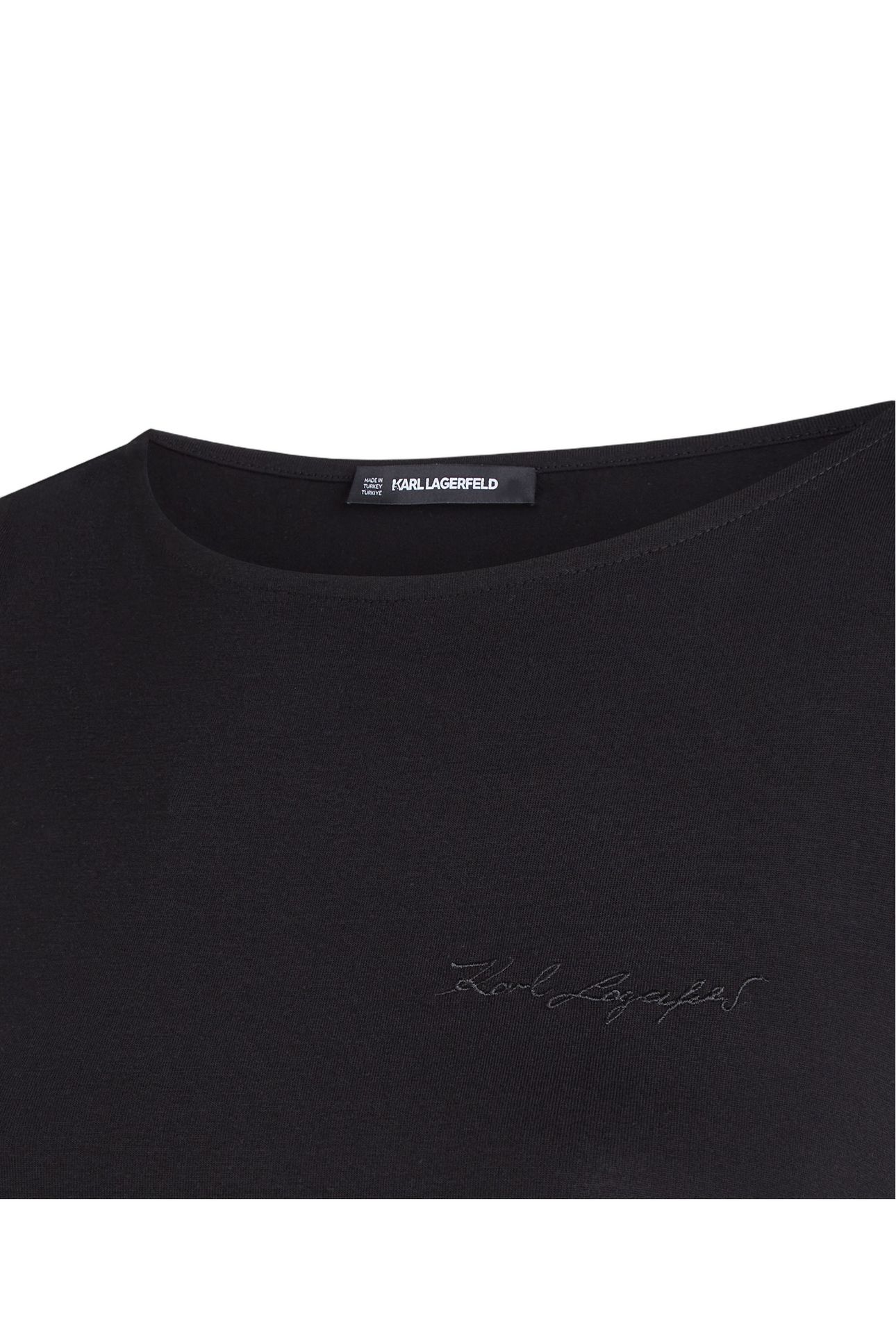 BOAT NECK RUCHED DETAIL TOP BLACK 4