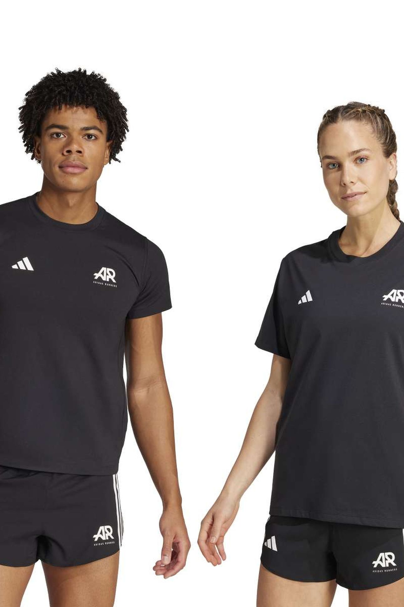 UNISEX PERFORMANCE ADIDAS RUNNERS UNITEFIT T-SHIRT BLACK 1