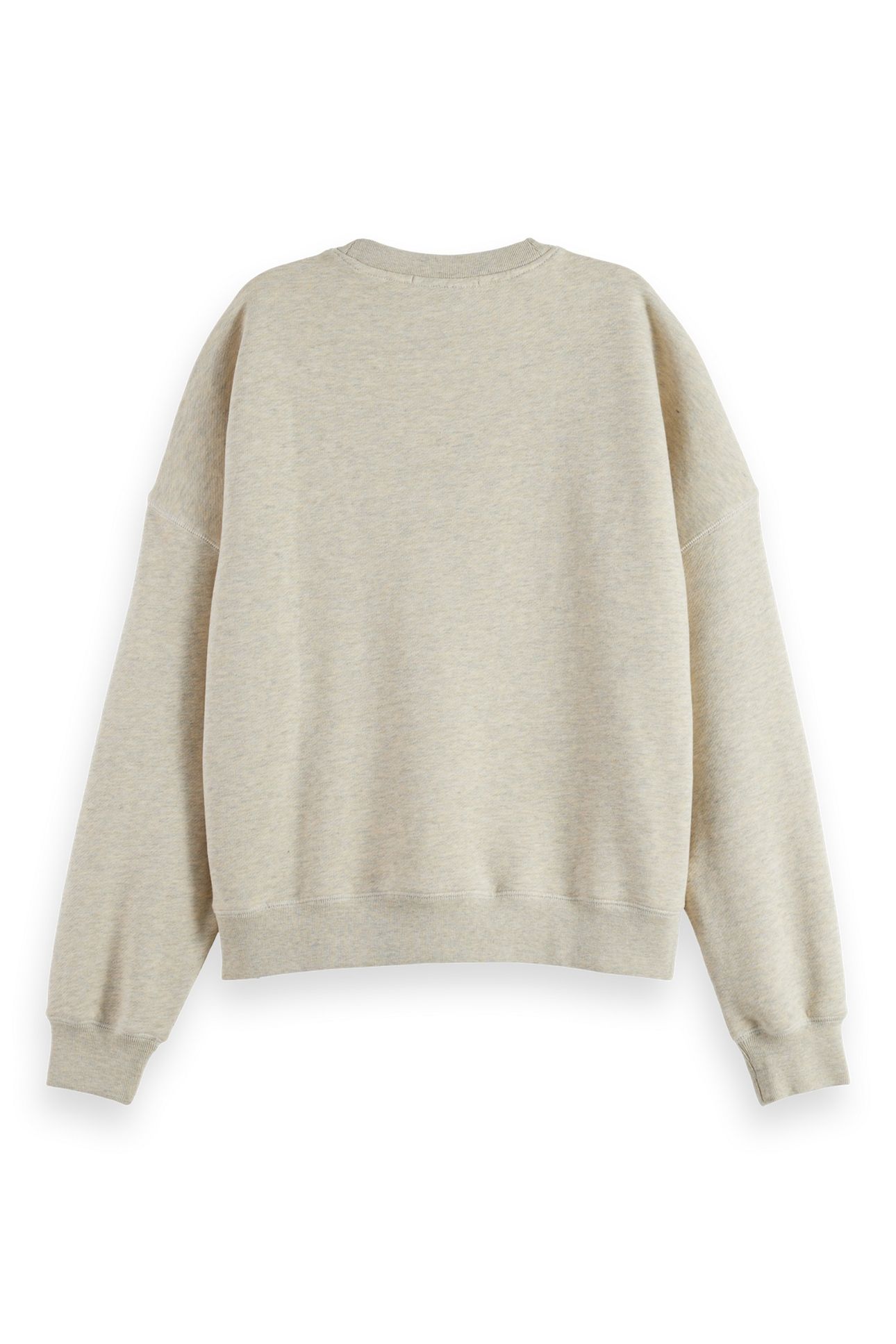 WASHED OVERSIZED FIT SWEATSHIRT WITH GRAPHIC ECRU MELANGE 5