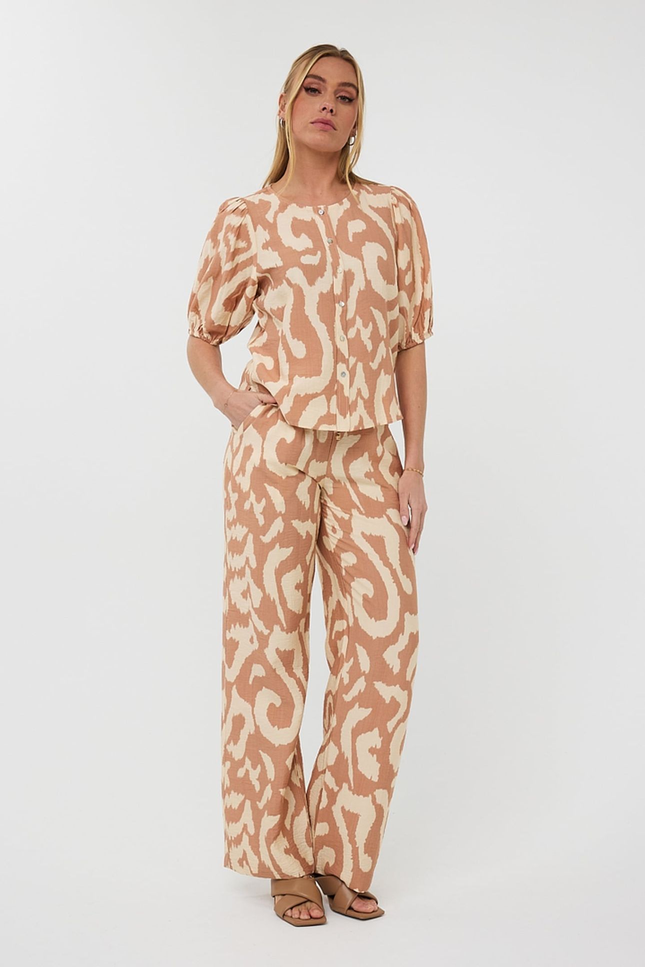 TROUSERS SOLAR SWING PRINT 1