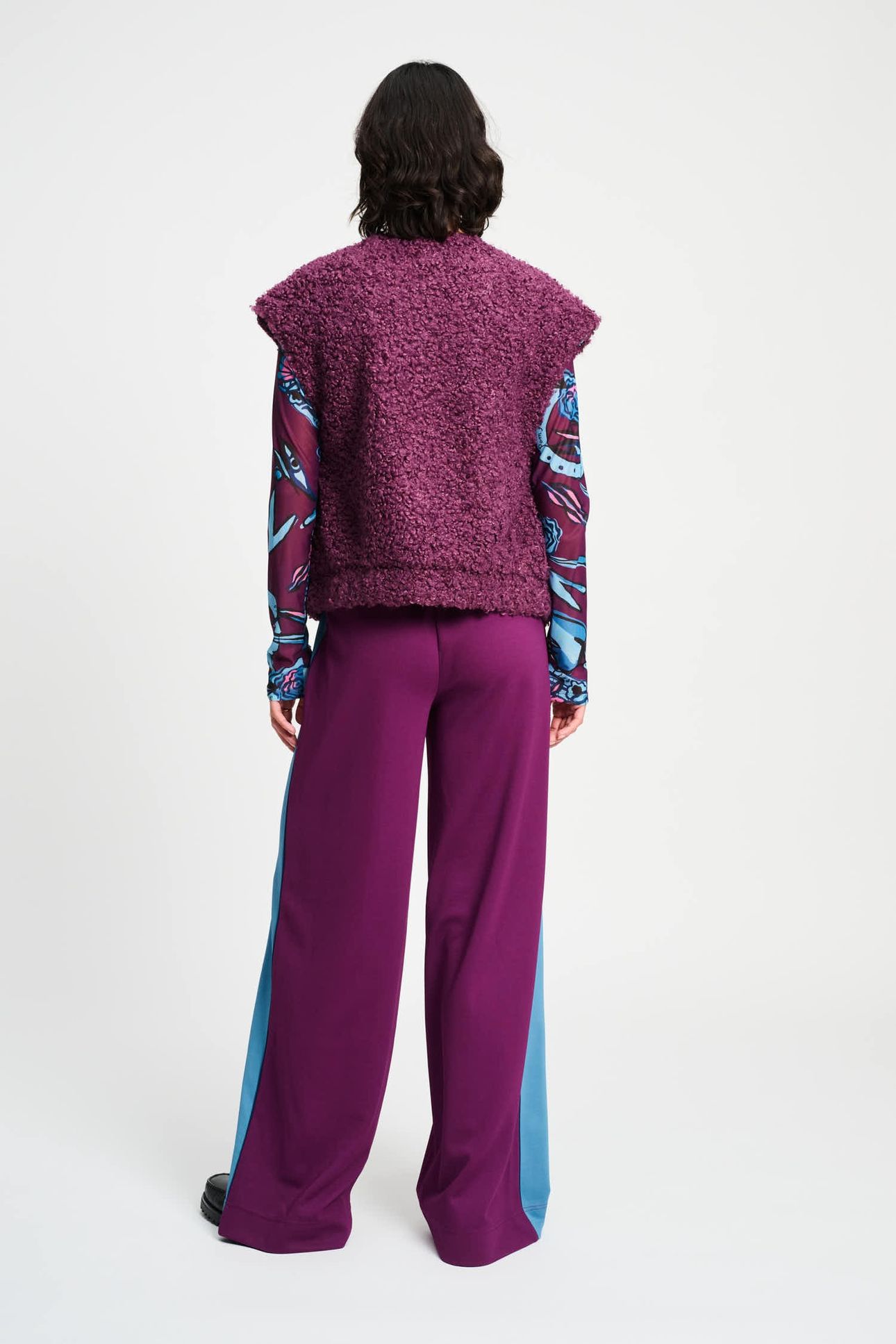 GILET - TEDDY BASEBALL PLUM 3